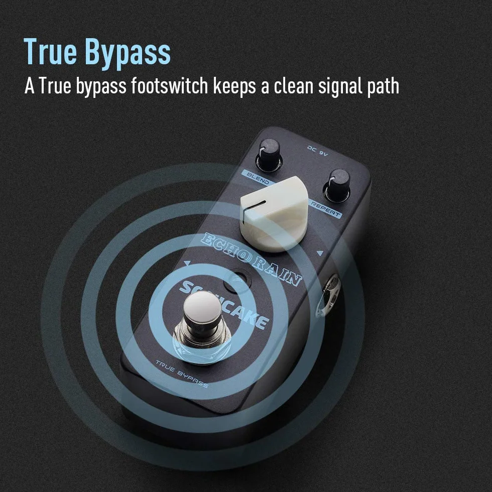 SONICAKE Delay efektów gitarowych Analogowy - Styl hybrydowy Cyfrowy Echo Rain