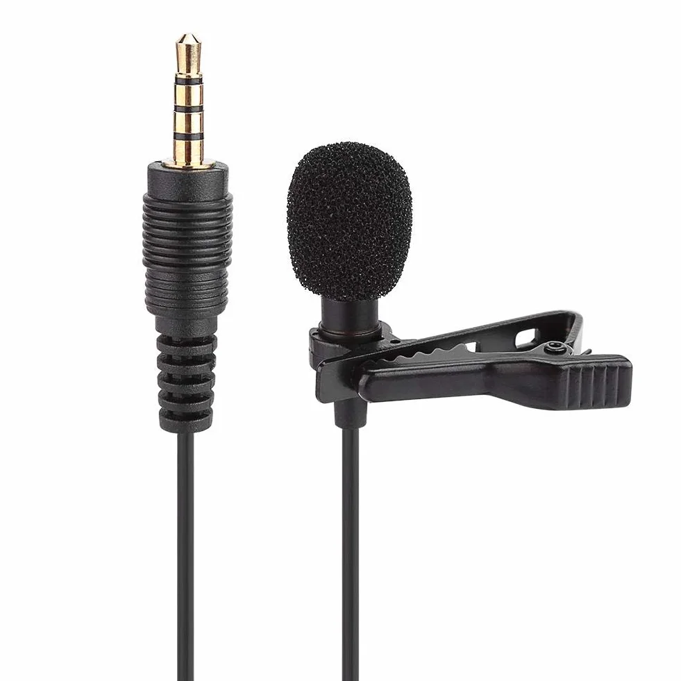 Przypinany mikrofon, przypinana klapa z przewodem mini jack 3,5 mm, mikrofon pojemnościowy zestawu głośnomówiącego, mikrofon, mikrofon lavalier do podcastów, nagrywania, lustrzanka cyfrowa, aparat, smartfon, komputer, laptop