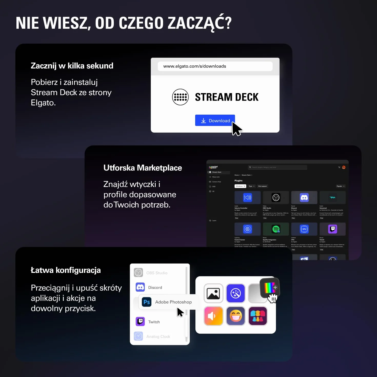 Elgato Stream Deck MK.2 – kontroler do studia, 15 klawiszy makro, wyzwalanie działań w aplikacjach i oprogramowaniu,takim jak OBS, Twitch ​i YouTube, działa z komputerami Mac i PC