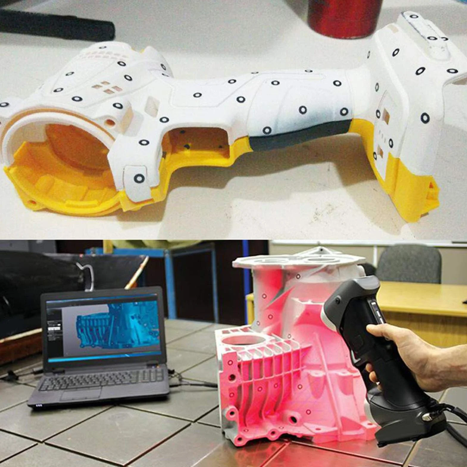Odblaskowy Znacznik do Skanowania 3D 6 Mm, 560 szt. Markerów Wielokrotnego Użytku do Pomiarów Optycznych, Inżynierii Odwrotnej, 3D Motion Catch