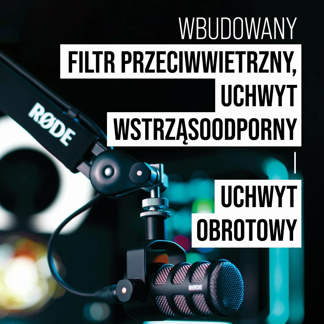 RØDE Podmic Mikrofon Dynamiczny, Czarny