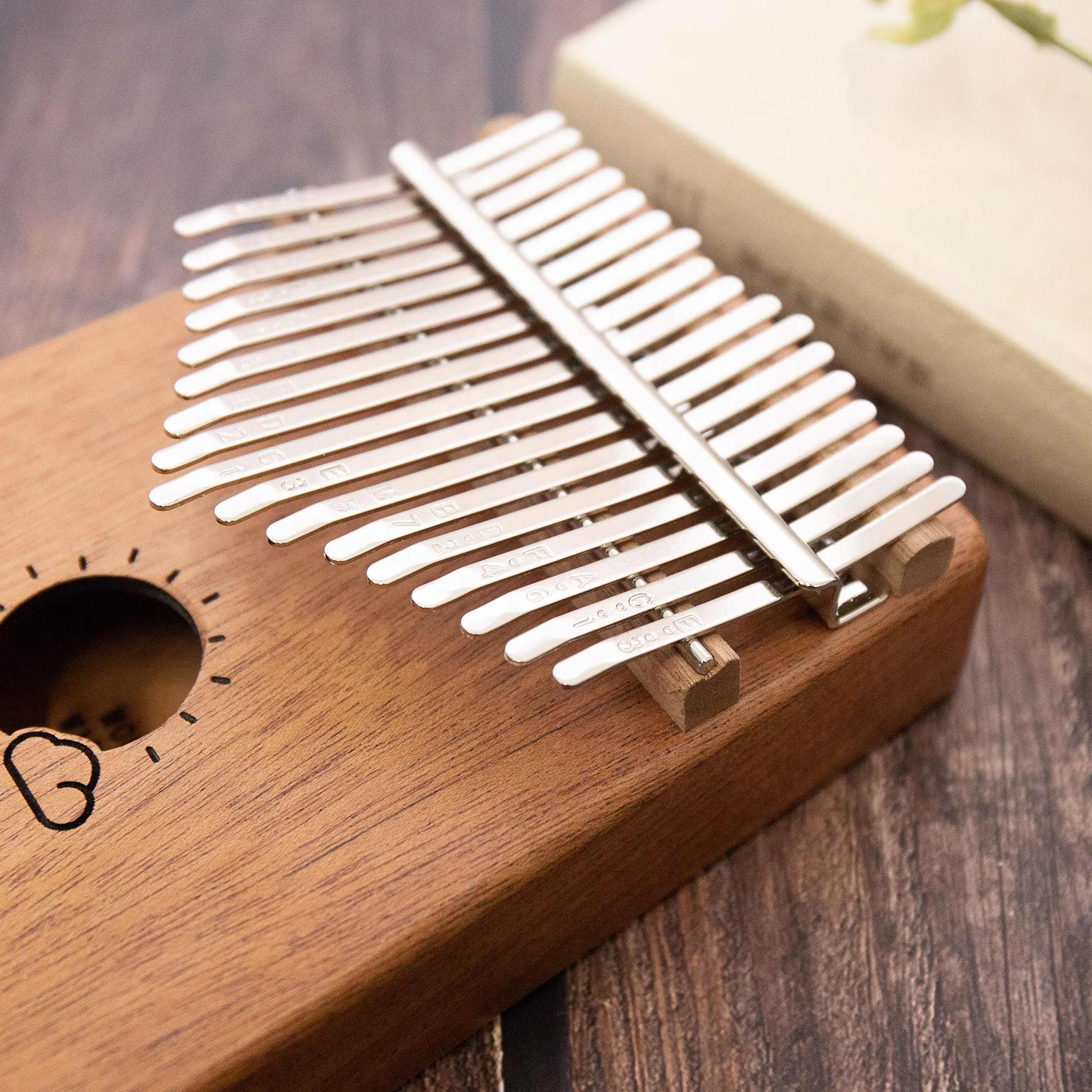 Kalimba 17 klawiszy kciuk palec fortepian - Mbira - solidny mahoń i przenośny, z torbą do przenoszenia i instrukcją obsługi