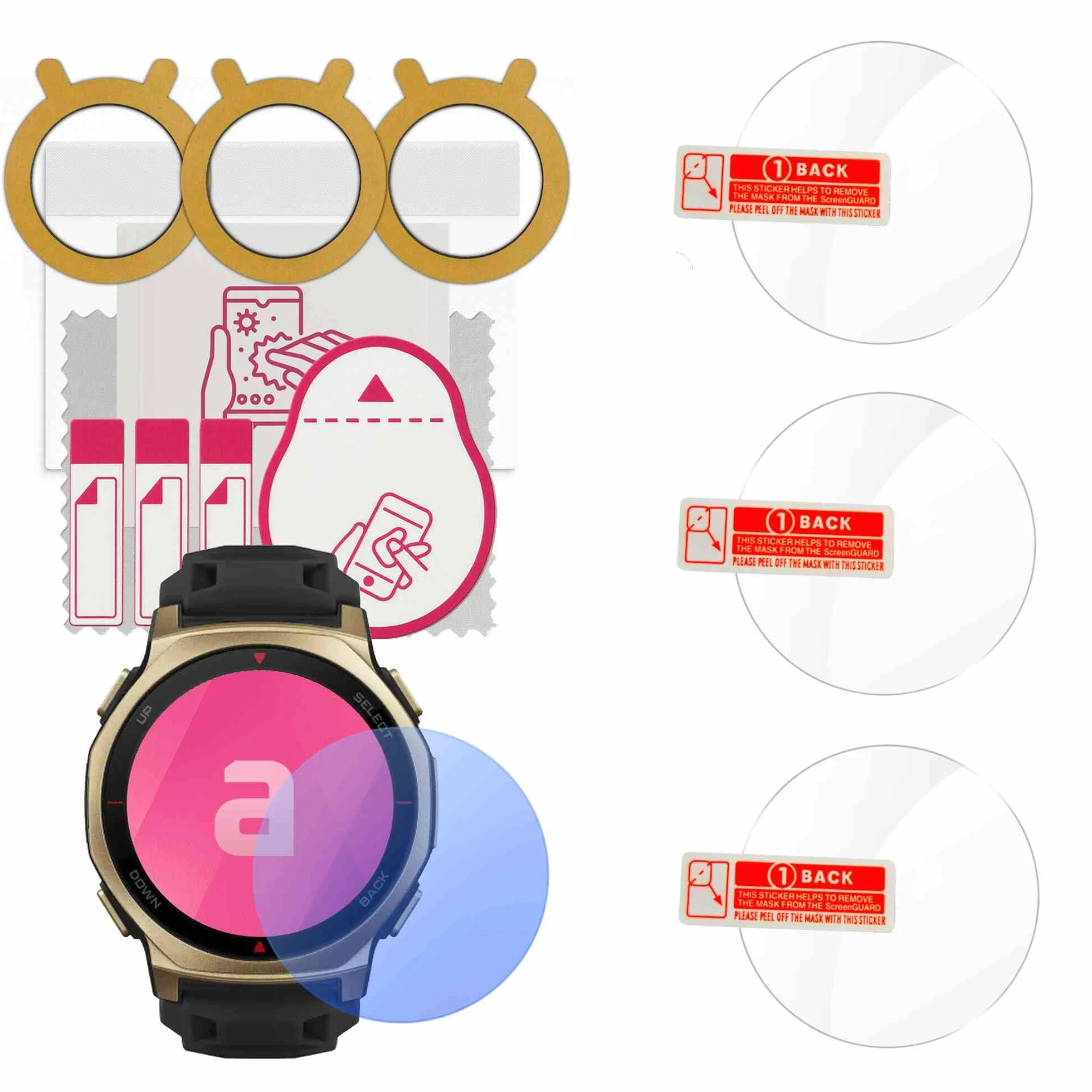 3x Szkło hartowane 9H do Amazfit T-Rex 3 Pro 44mm