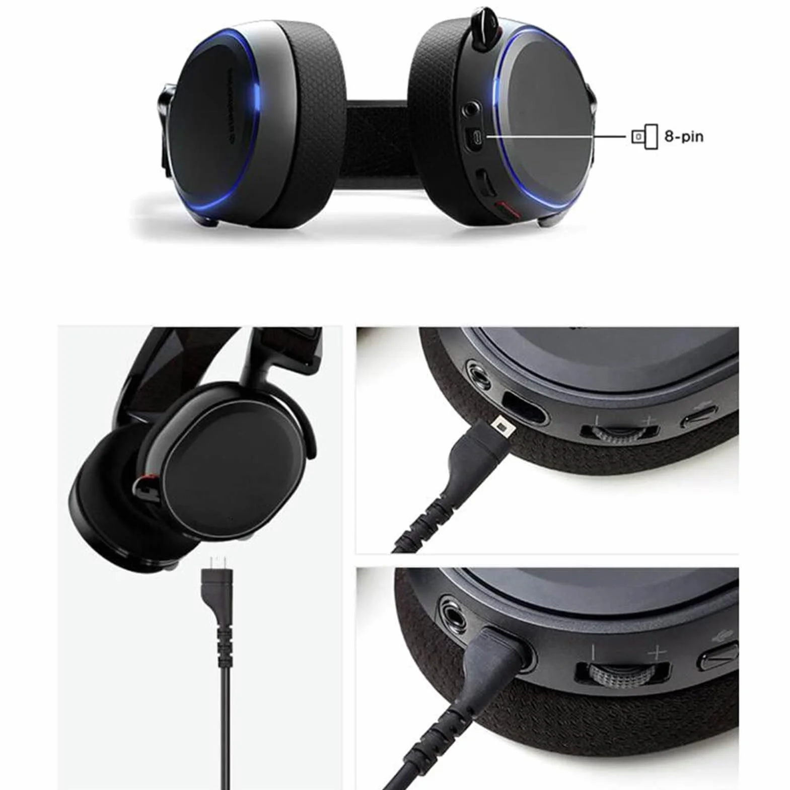 Kabel Audio Zestawu Słuchawkowego, Wymienny Kabel Audio, Kompatybilny ze Słuchawkami do Gier 3, 5, 7, Pro, Prime Gaming, 1,5 Metra