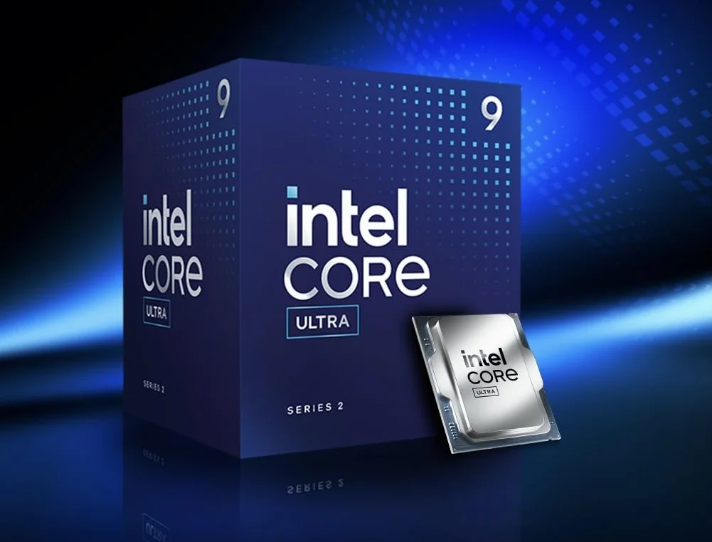 Procesor Intel Core Ultra 9 285 do komputerów stacjonarnych. 24 rdzenie (8 rdzeni wydajnościowych + 16 energooszczędnych) do 5,6 GHz.