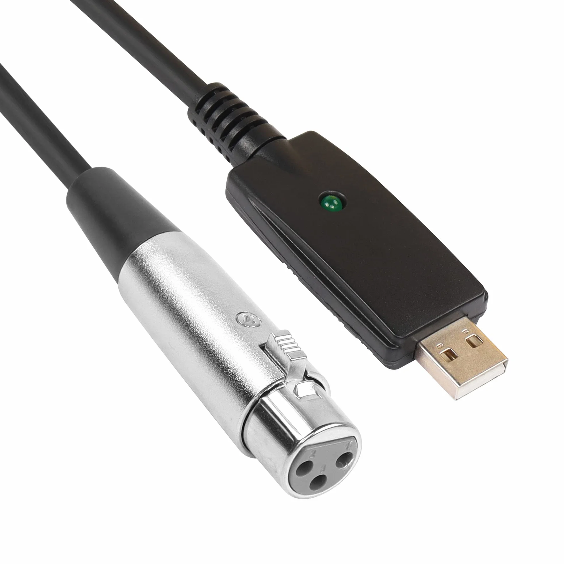 SinLoon Câble de microphone USB vers XLR 3 m USB mâle vers XLR żeński konvertisseur 3 broches Câble Audio de Studio pour instruments d'enregistrement de chant karaoké lub mikrofonów