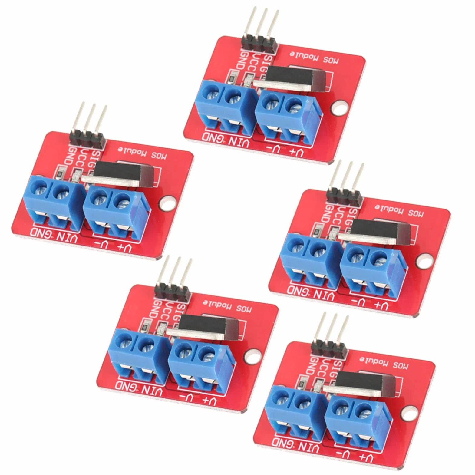 5 szt. modułów sterownika MOSFET 3,3 V/5 V, wyjście PWM, wyjście płyt napędowych 0-24 V