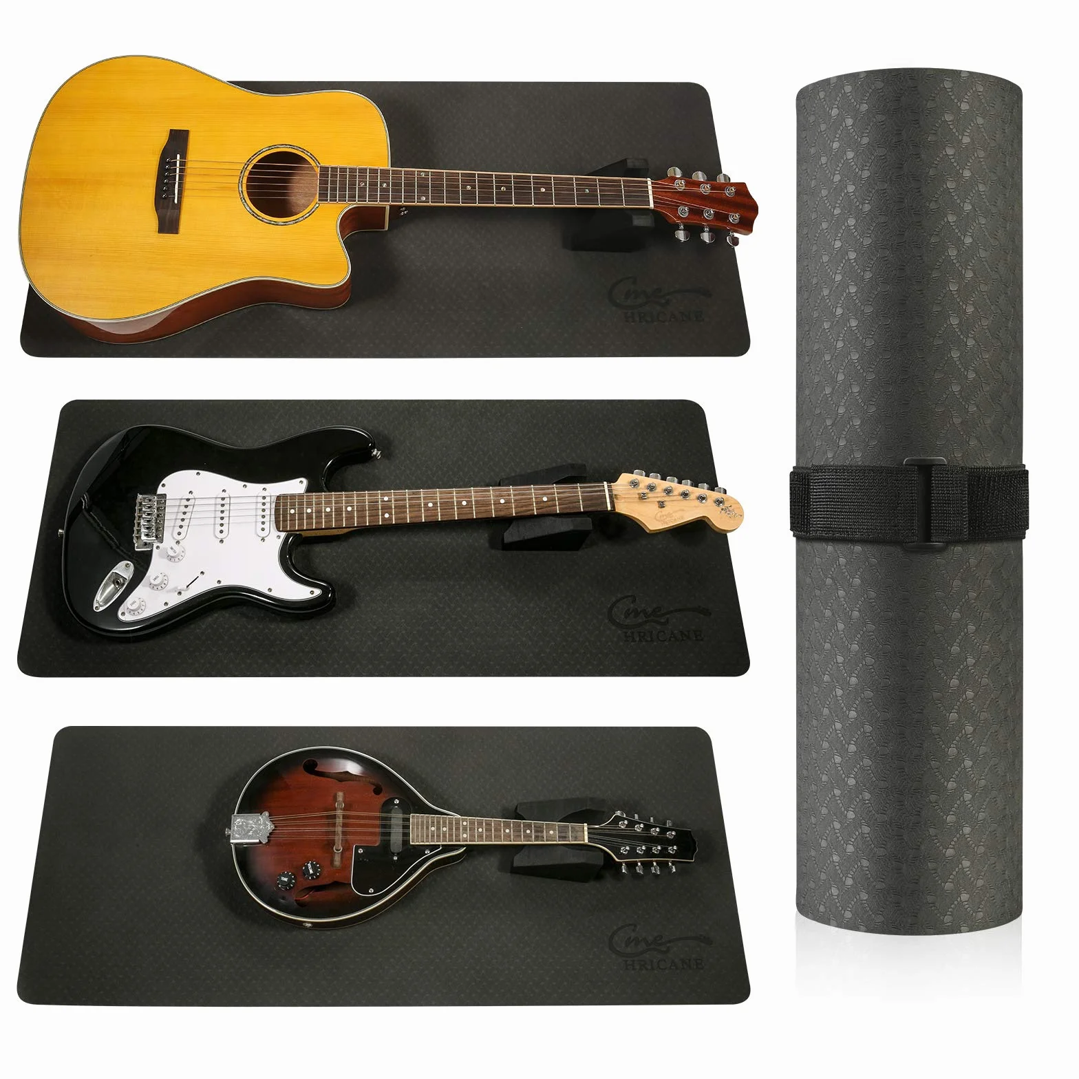 zestaw mat roboczych do gitary + poduszka pod szyjkę gitarową, narzędzie do budowania gitary + wymiana strun i obcinak strun, gitara, stacja robocza, pielęgnacja instrumentów strunowych