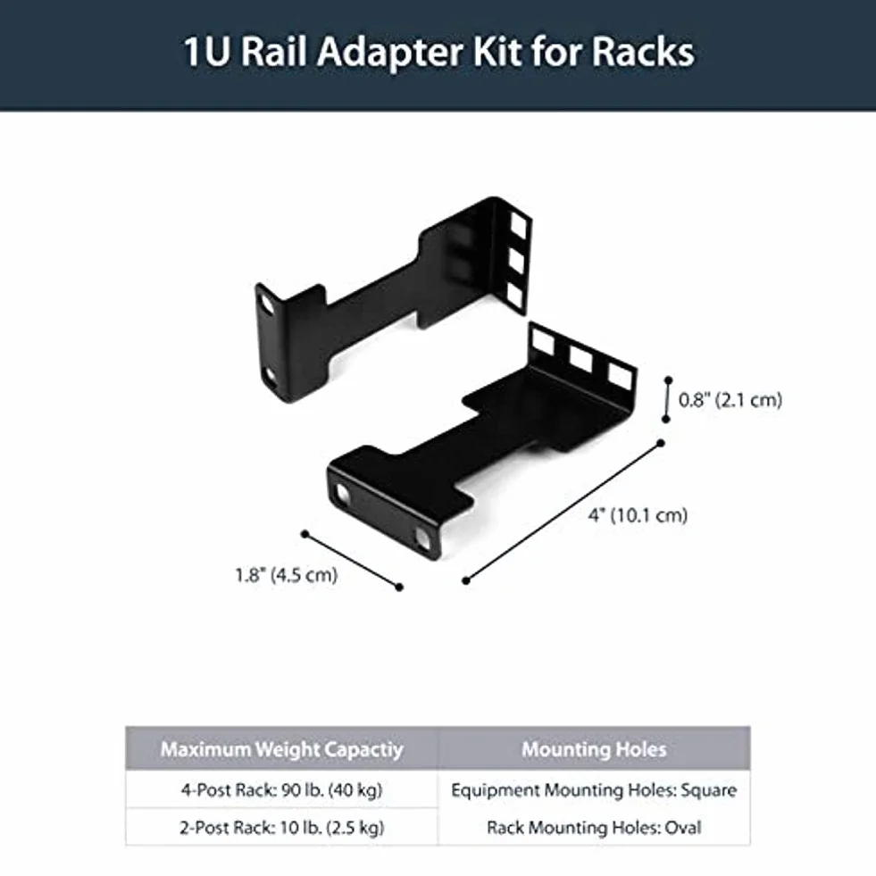 StarTech.com Rozszerzenie głębokości stojaka serwerowego 1 HE 10 cm adapter montażowy do szafy rack
