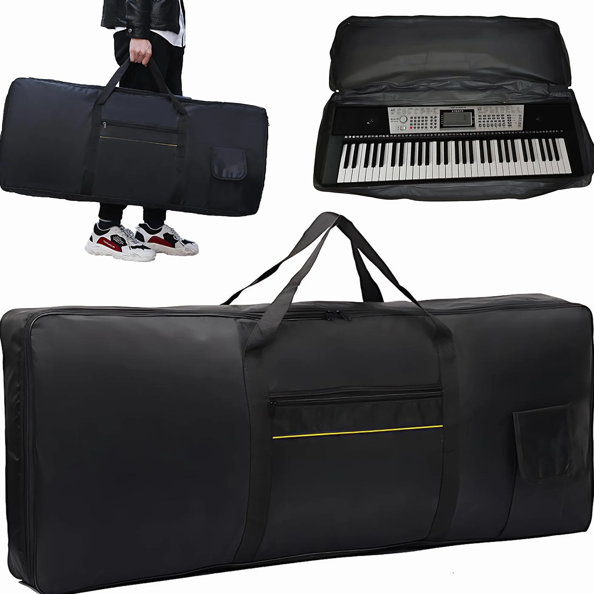 Oxford Cloth Przenośna 88-Klawiatura Pianino Elektryczne Wyściełane Etui, Przenośne Elektroniczne Organy Wodoodporna Torba Anty Shock, Instrument Piano Ochronna