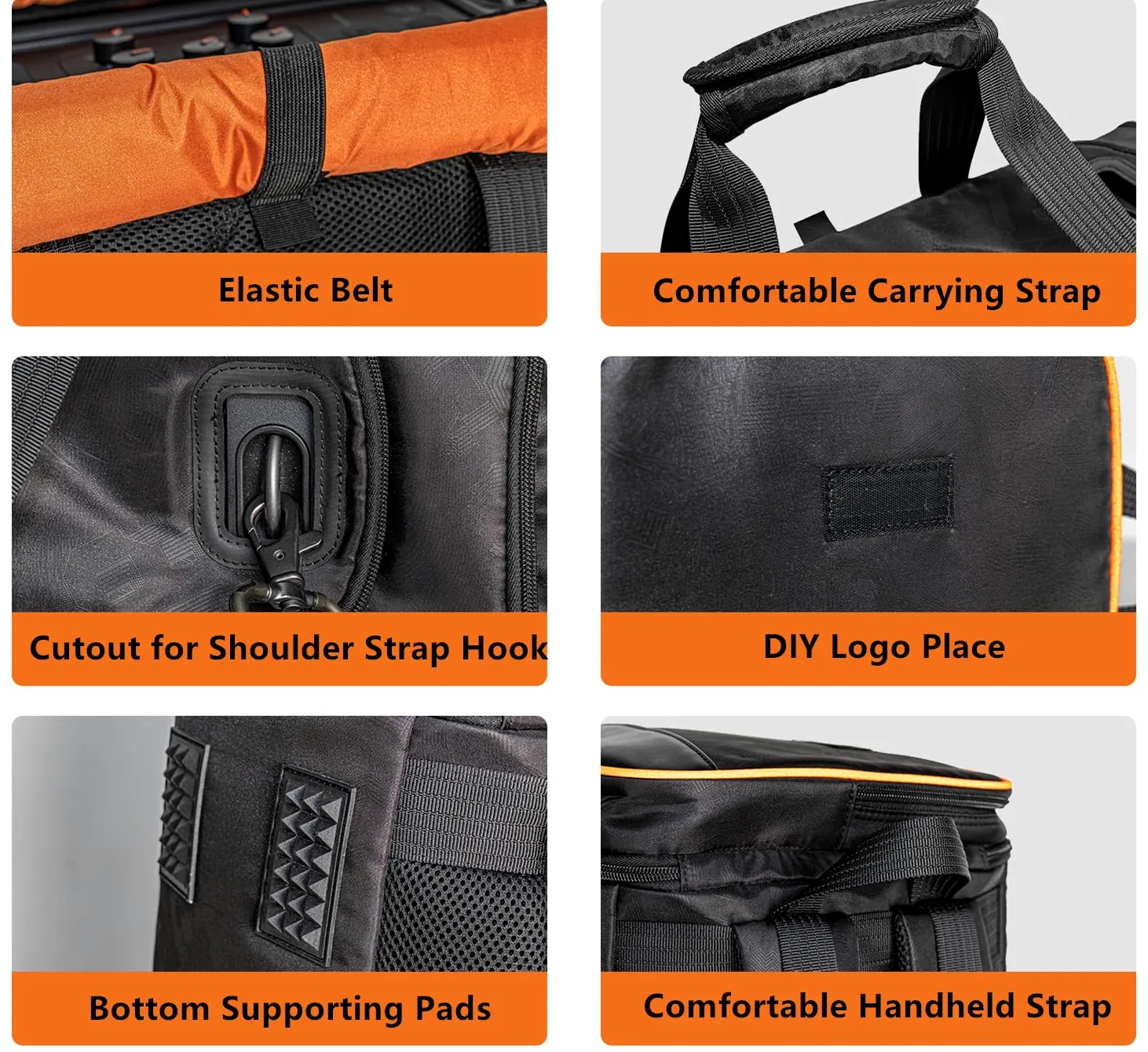 Futerał Etui Torba Transportowa Wytrzymały Pokrowiec Plecak na Ramię do JBL PartyBox On-The-Go/On-The-Go Essential Głośnik Bluetooth,Czarny