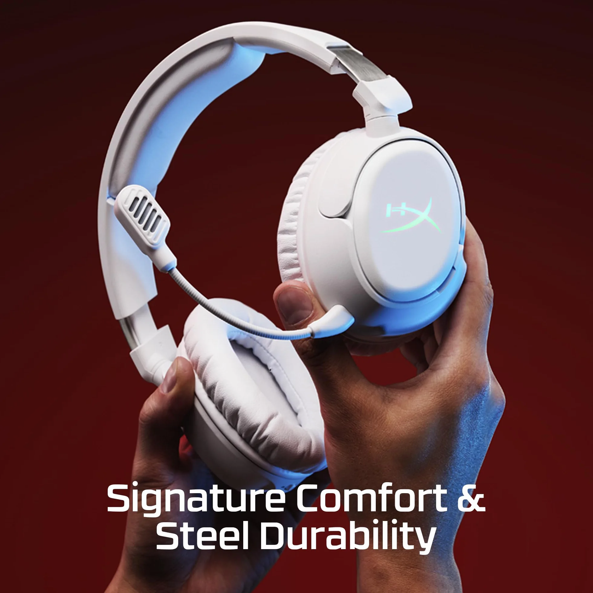 HyperX Cloud Flight 2 bezprzewodowy zestaw słuchawkowy do gier, konfigurowalne światła RGB, bateria 100 godzin, Dual Wireless 2,4 GHz i Bluetooth, Instant Pair, PC/PS/przełącznik/telefon, czarny