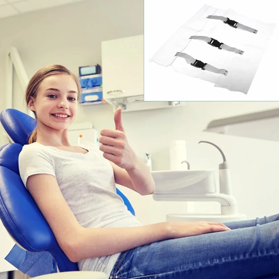Mata na fotel dentystyczny Poduszka na podnóżek Fotelik dentystyczny Osłona pyłoszczelna Plastikowa przezroczysta osłona z elastycznymi paskami Dostawa do kliniki