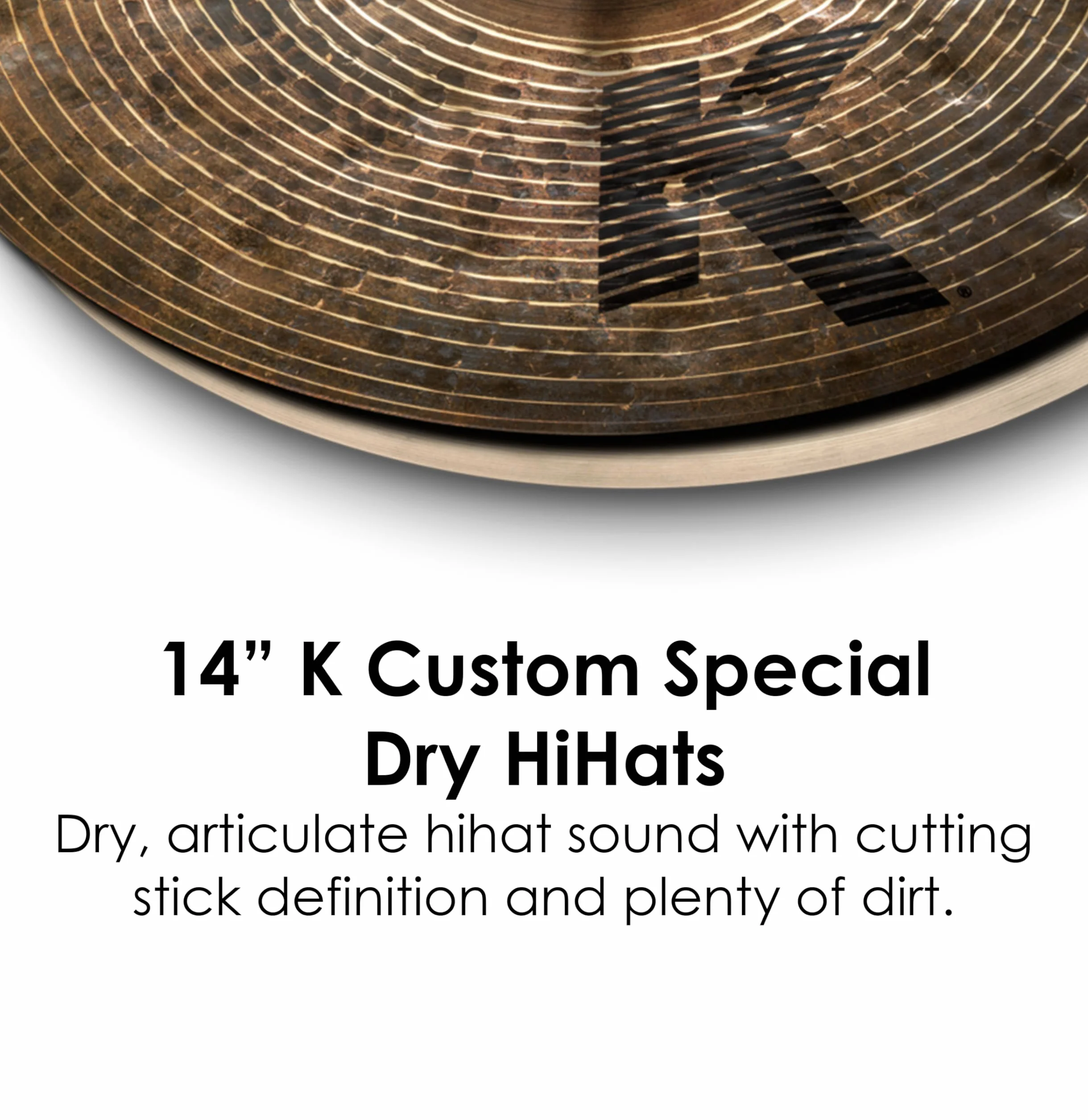 Zildjian K1408 K Custom Special Dry Hi-Hat 14" - HiHat