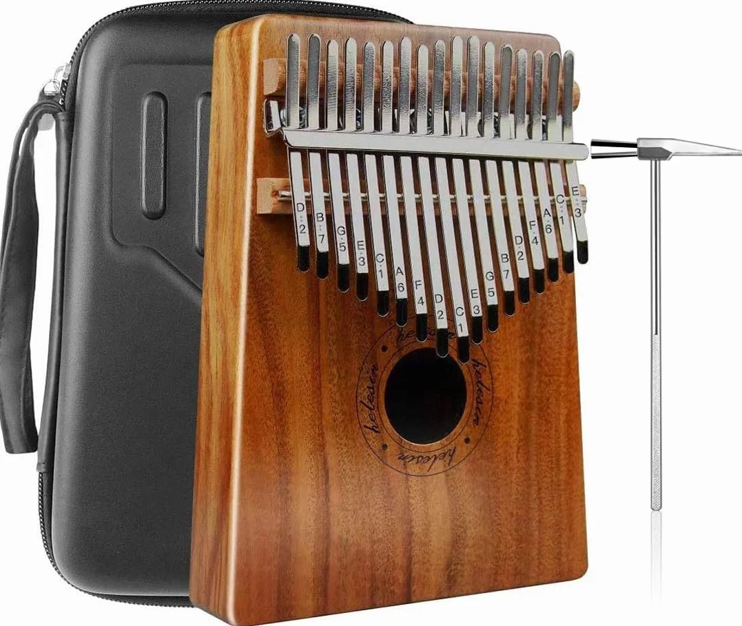 Kalimba 17 Key Thumb Fortepian Marimba Instrument Muzyczny z Młotem KOA