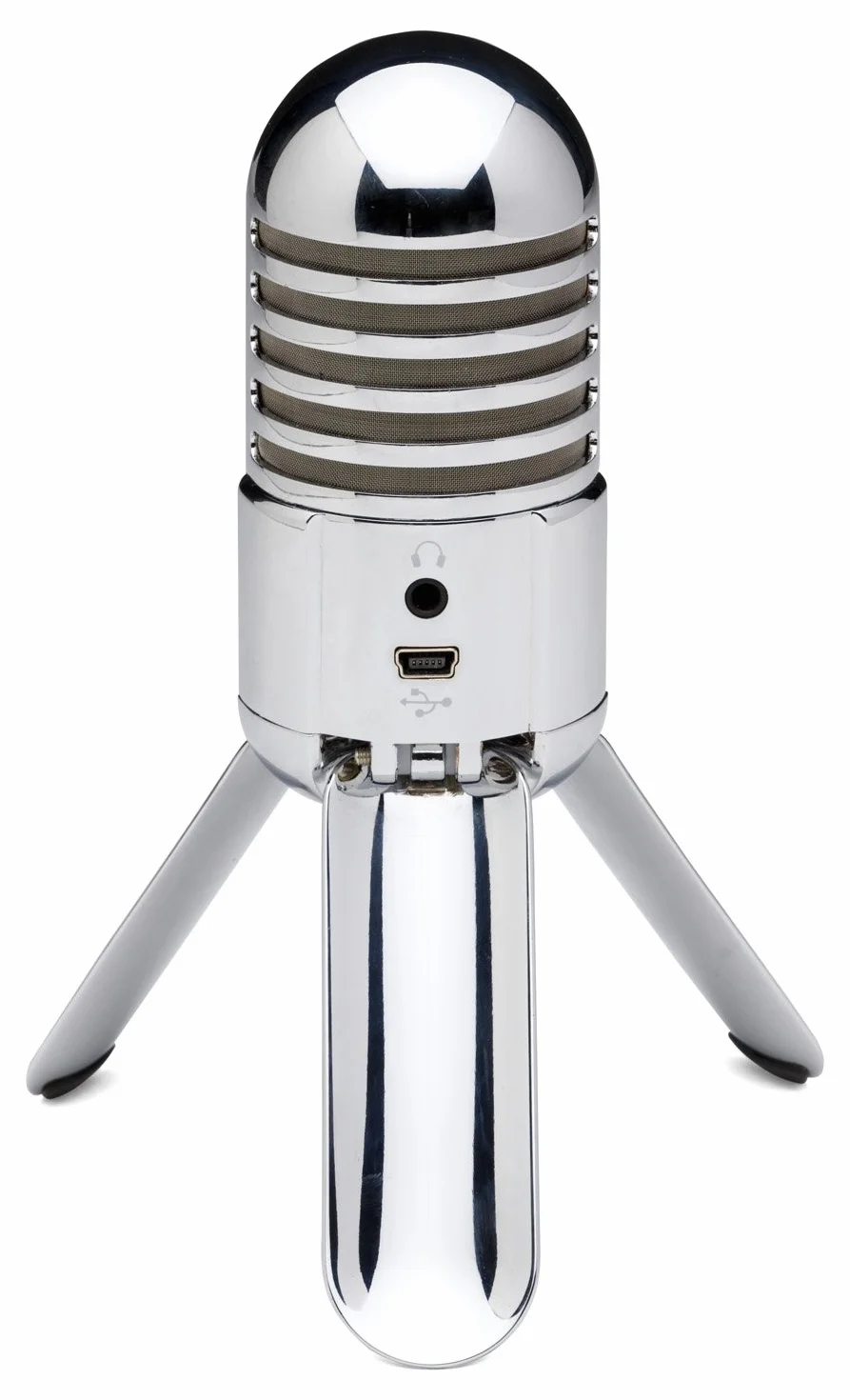 Samson Meteor Mic - Portable USB Studio Quality Condenser Microphone - High Performance, General Purpose/Podcast/Gaming/Music Recording Microphone, 16-bit, 44.1/48kHz resolution, Silver Chrome