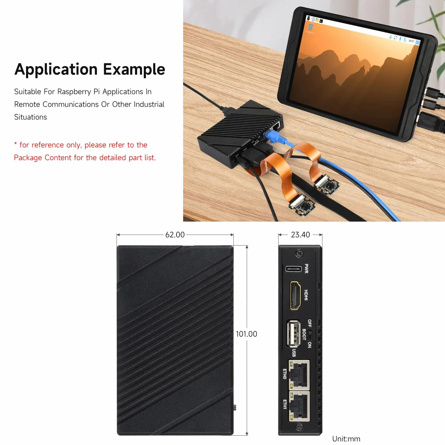 Waveshare CM5-DUAL-ETH-BOX-B, Gigabit/2.5G Dual Ethernet Mini-Computer (B) Based On Pi CM5(NOT Included), Dual RJ45 Ethernet Ports, Support 4K Display Output & Dual MIPI Interfaces