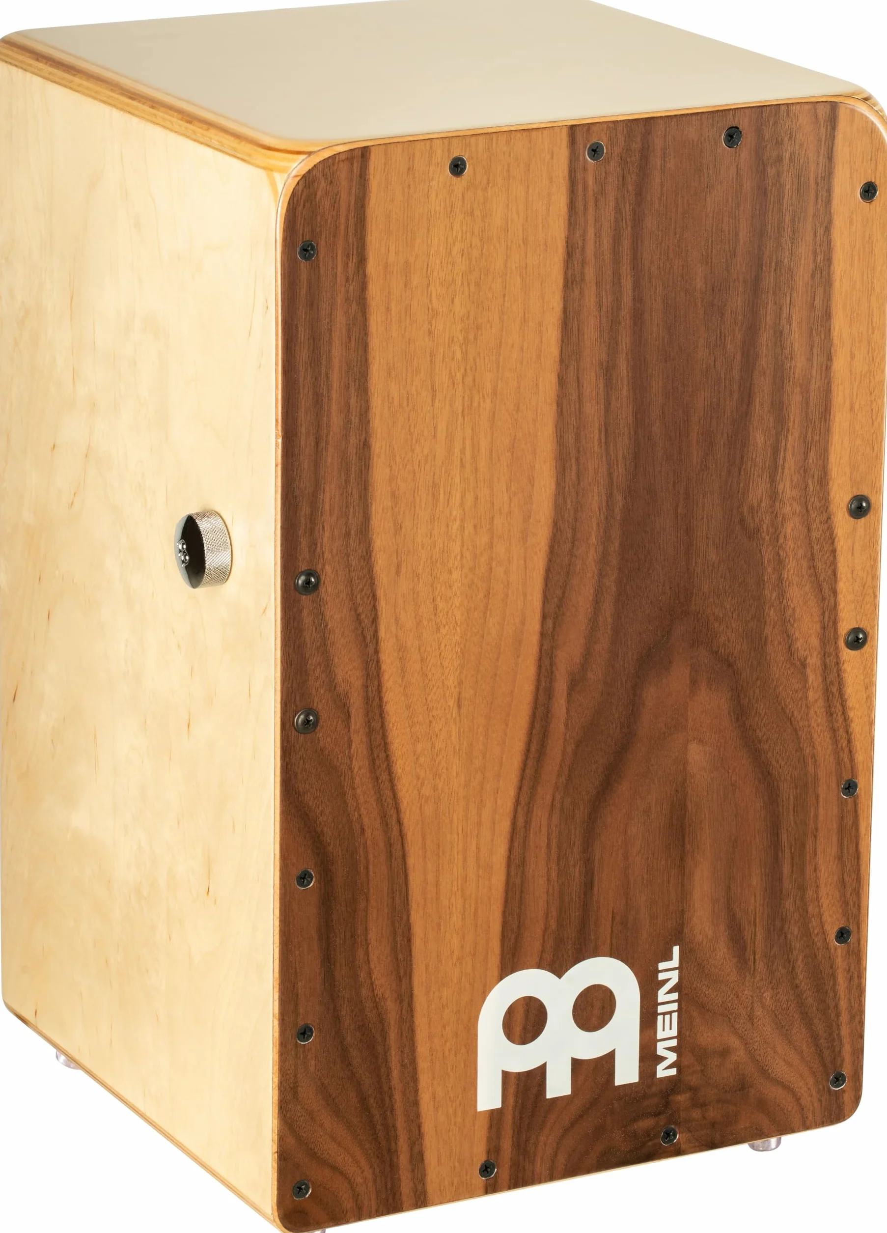 Meinl Percussion Snarecraft Professional Cajon – Z Przełącznikiem Sprężyn Werblowych (On/Off) – Panel Przedni Orzech Włośki (SCP100WN)