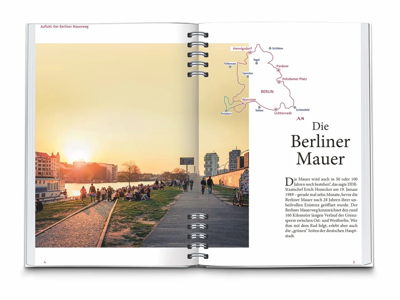KOMPASS Radreiseführer Der Berliner Mauerweg: auf 164 Kilometern durch die bewegte Geschichte Berlins, mit Extra-Tourenkarte, Reiseführer und exakter Streckenbeschreibung: 6919