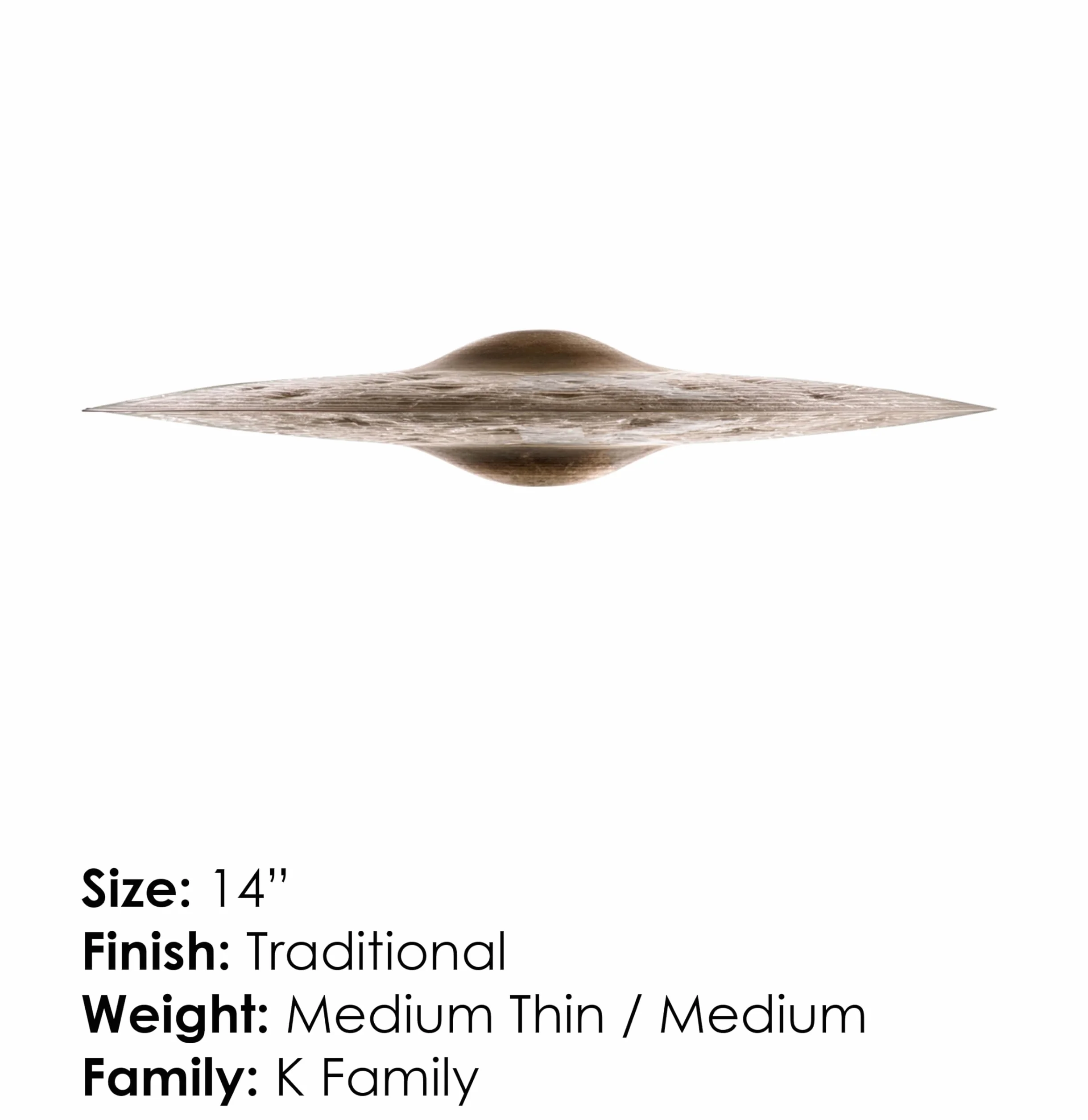 Zildjian K1408 K Custom Special Dry Hi-Hat 14" - HiHat