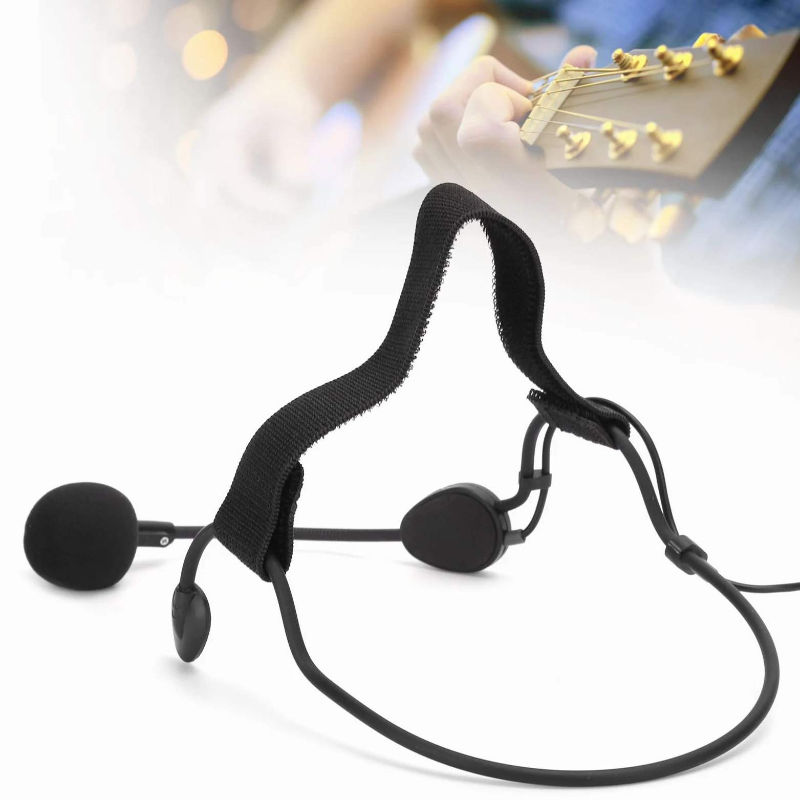 Mikrofon Earhook 6,35 mm, bardzo czuły mikrofon z redukcją szumów, Dynamic Directional Portable do instrumentów muzycznych