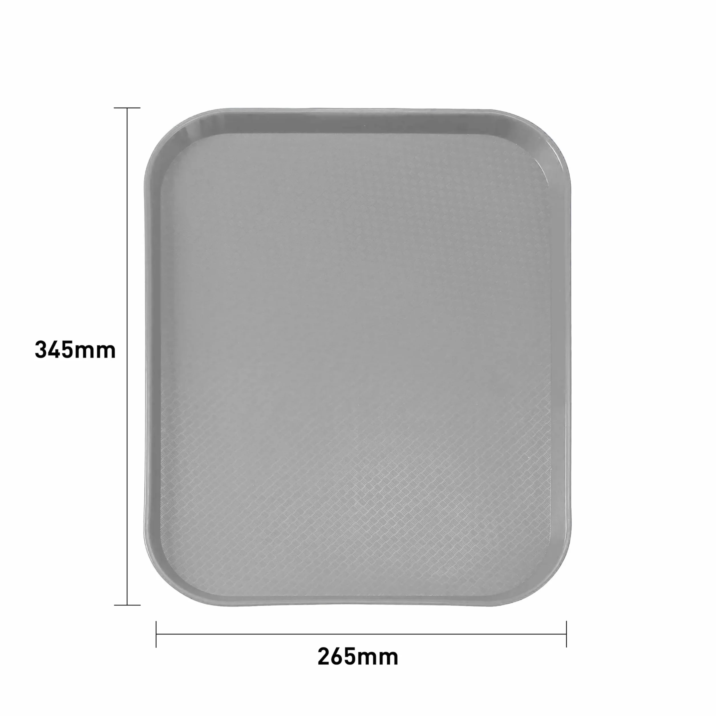 HENDI Taca do serwowania, AmberBox, mała, odporna na uderzenia, odporna na stłuczenia, sztaplowana, taca, taca do fast foodów, 265x345x(H)20mm, polipropylen, szary