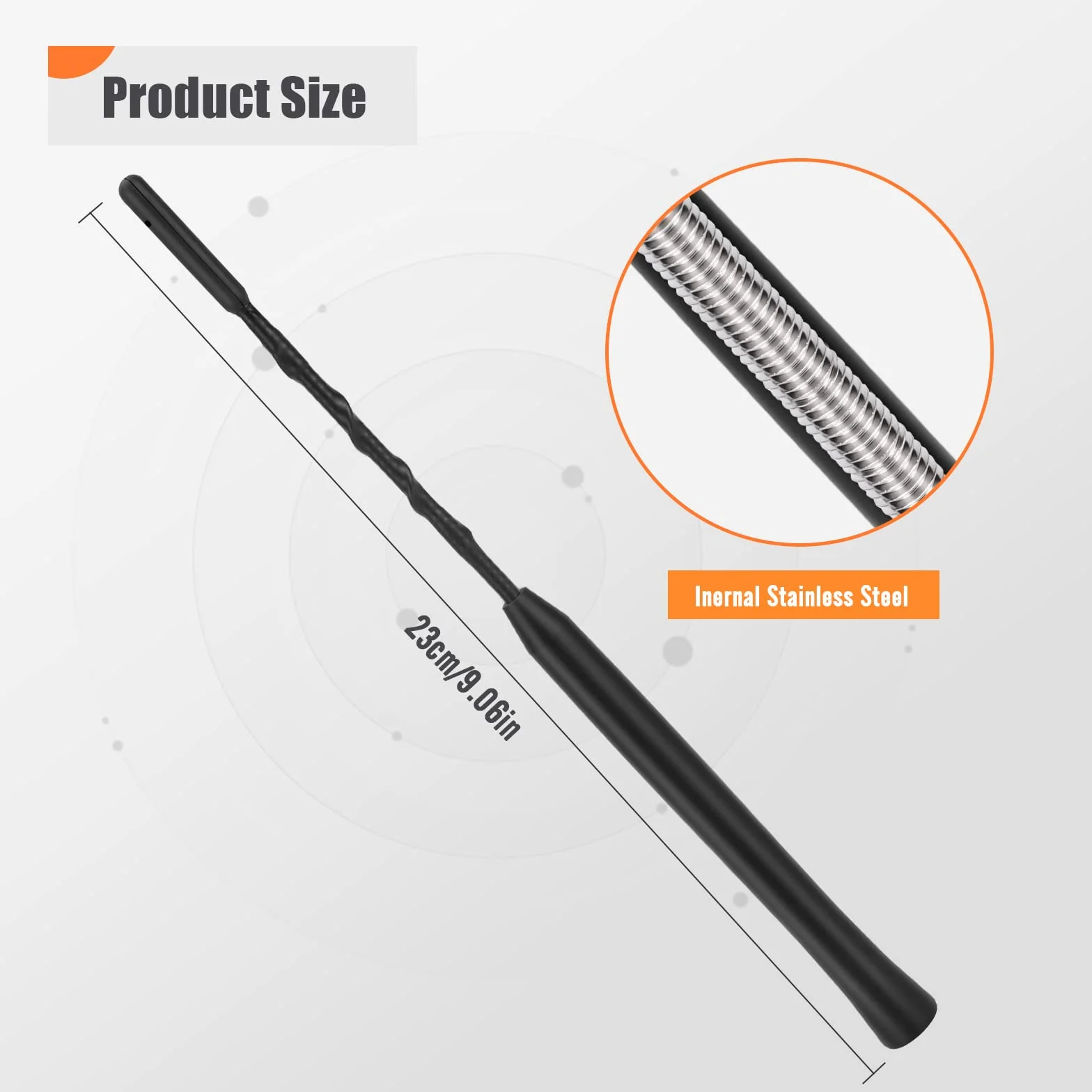 PAIRIER Antena samochodowa Radio samochodowe Antena dachowa Uniwersalna samochodowa antena dachowa dla optymalnego odbioru AM/FM z superkompatybilnością M4, M5, M6 (23CM)