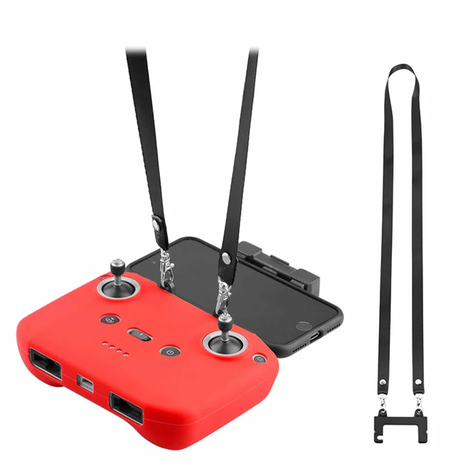 Pilot zdalnego sterowania podwójny uchwyt na hak z paskiem dla Mavic 3/Mavic Air 2/Air 2S/Mini 2 akcesoria do drona wisząca klamra uchwyt smycz pasek na szyję wisząca klamra pasek na szyję