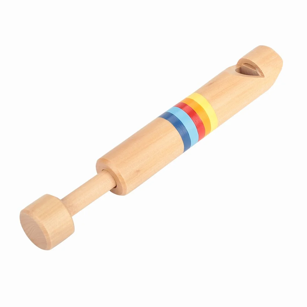 RiToEasysports Drewniany Fipple Piccolo, Edukacyjny Drewniany Flet Instrument Zabawka Dla Dzieci
