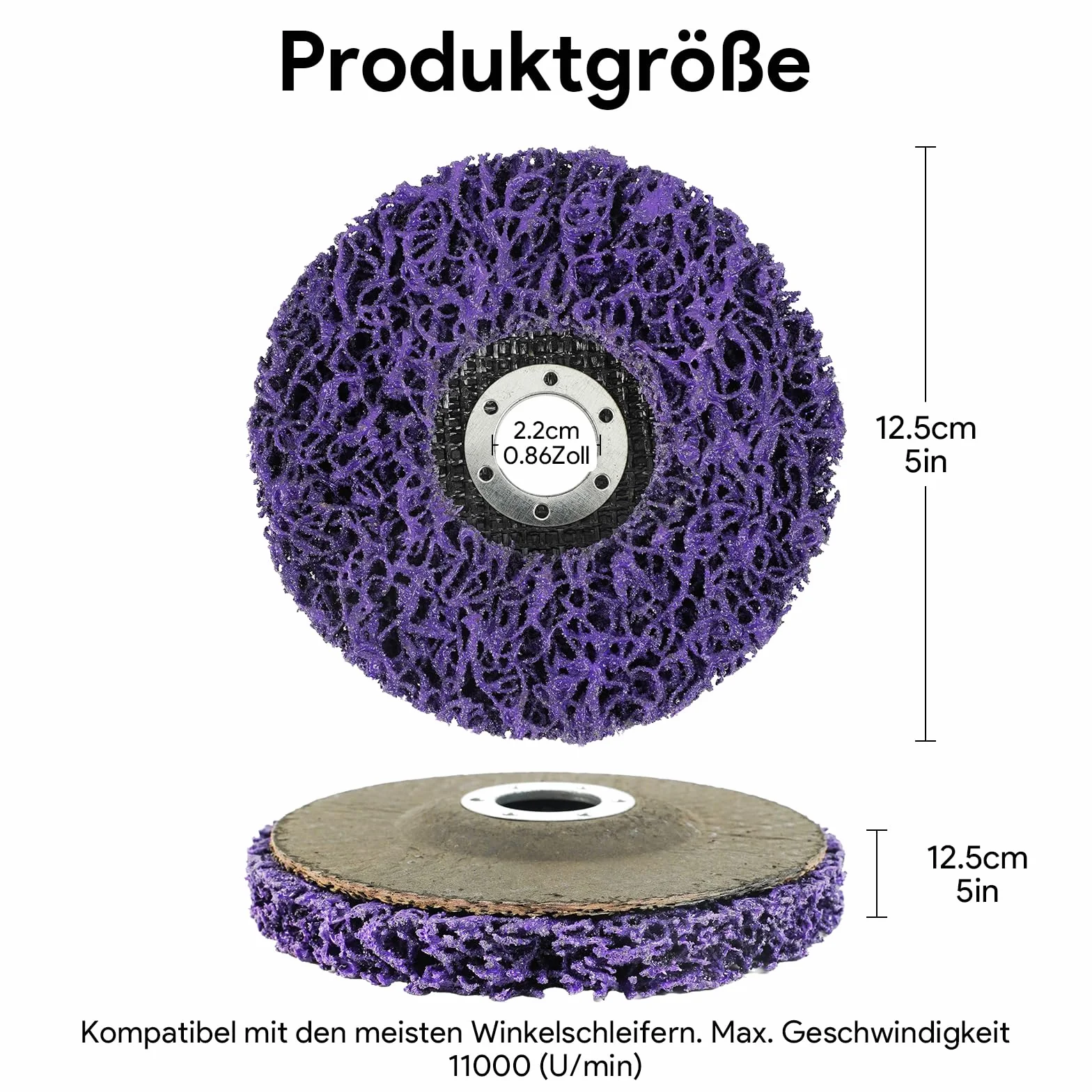 2 sztuki szlifierka do piast kół, tarcz CSD 125 mm, Negerkeks, tarcze szlifierskie do szlifierek kątowych