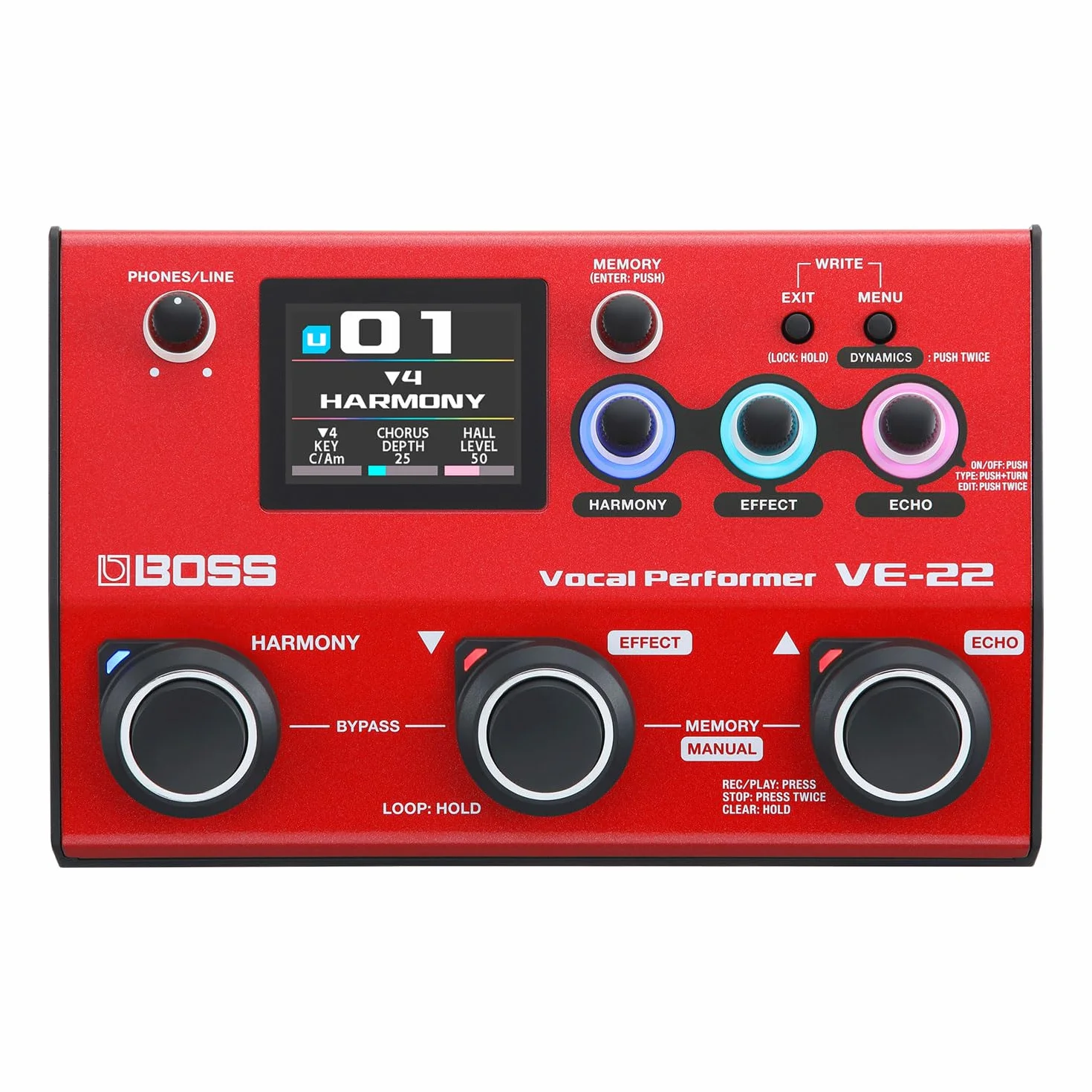 Boss VE-22 urządzenie wielofunkcyjne do śpiewu wokalnego wykonawcy + keepdrum kabel XLR