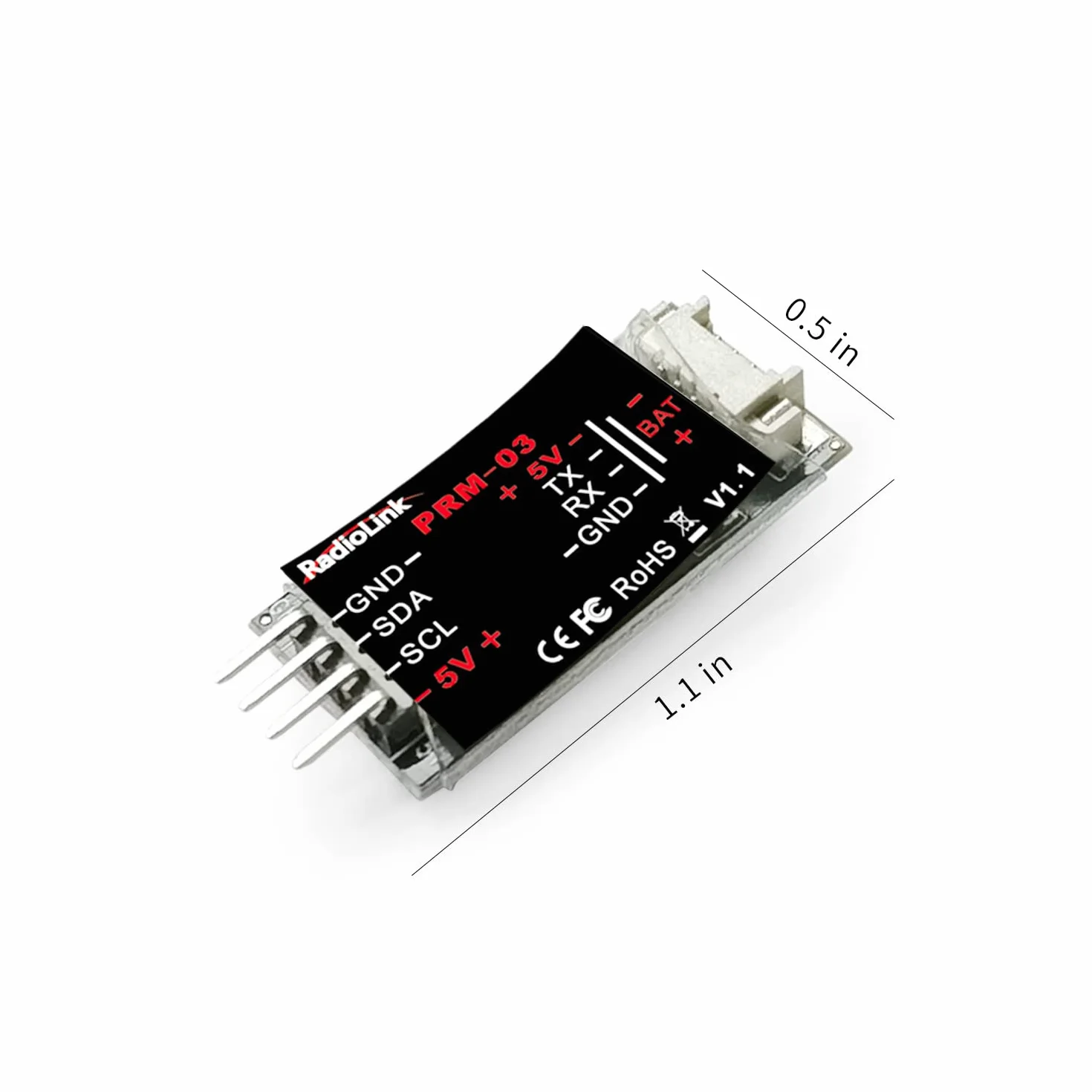 Radiolink PRM-03 Moduł telemetrii informacji OSD w czasie rzeczywistym Pobierz GPS RSSI Napięcie (1S-12S) i więcej na TX, dla AT9S Pro&AT10II, Minipix PIXHAWK APM FC, pochodzą z kablami Connect
