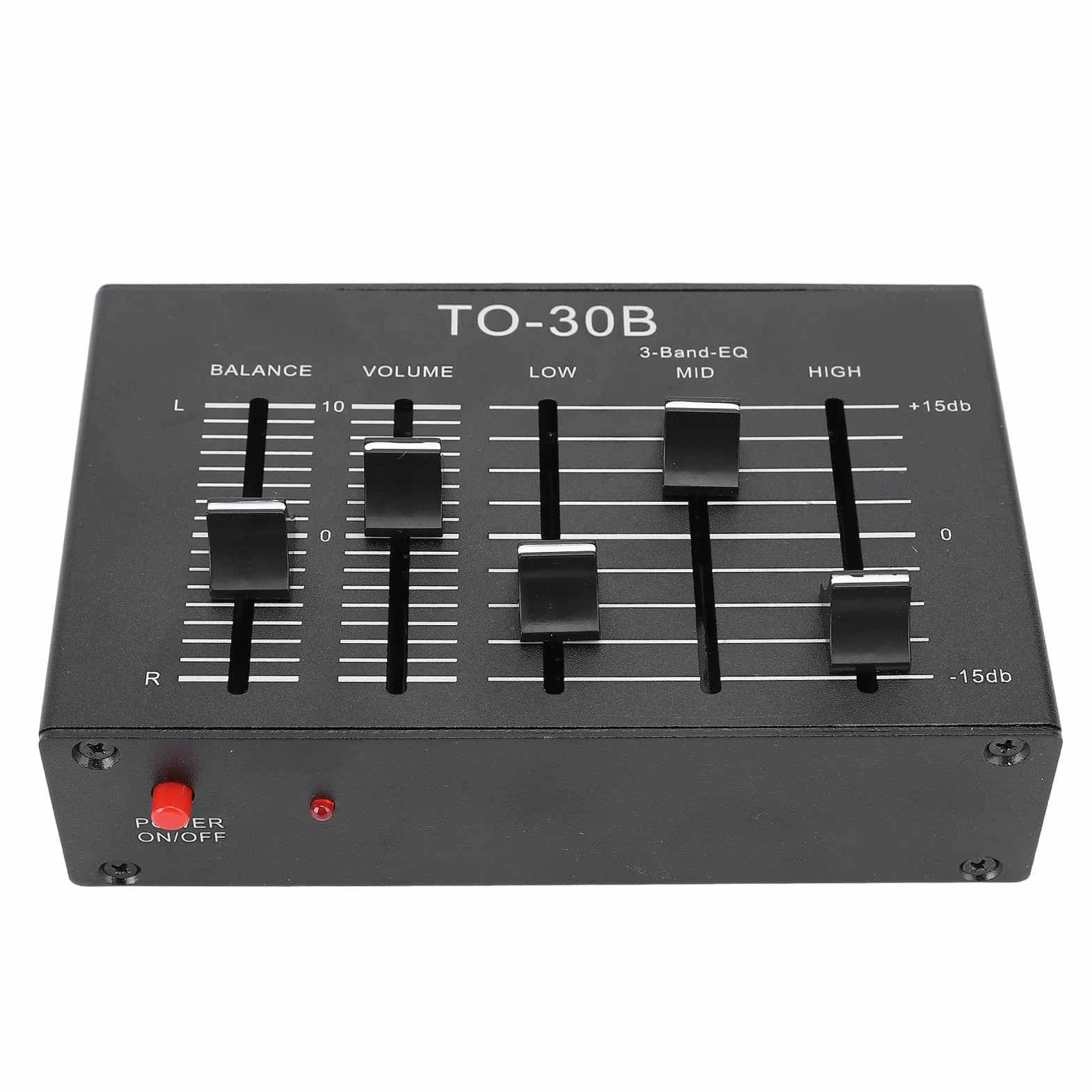 Equalizer Equalizer Stereo Przedwzmacniacz, 3-pasmowy Balans Regulacji Głośności Kanału Dźwiękowego, dla Elektroniki, Gramofony, Gitary