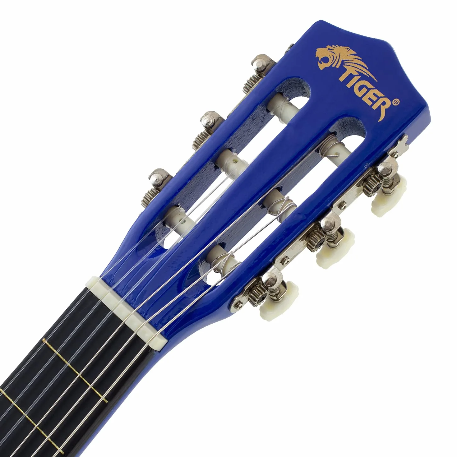 TIGER CLG4-LH-BL dla leworęcznych rozmiar 3/4 dla dzieci klasyczny zestaw gitarowy - pakiet gitarowy z torbą, zapasowymi strunami, paskiem i kostką, idealny dla dzieci w wieku 9-11 lat - niebieski