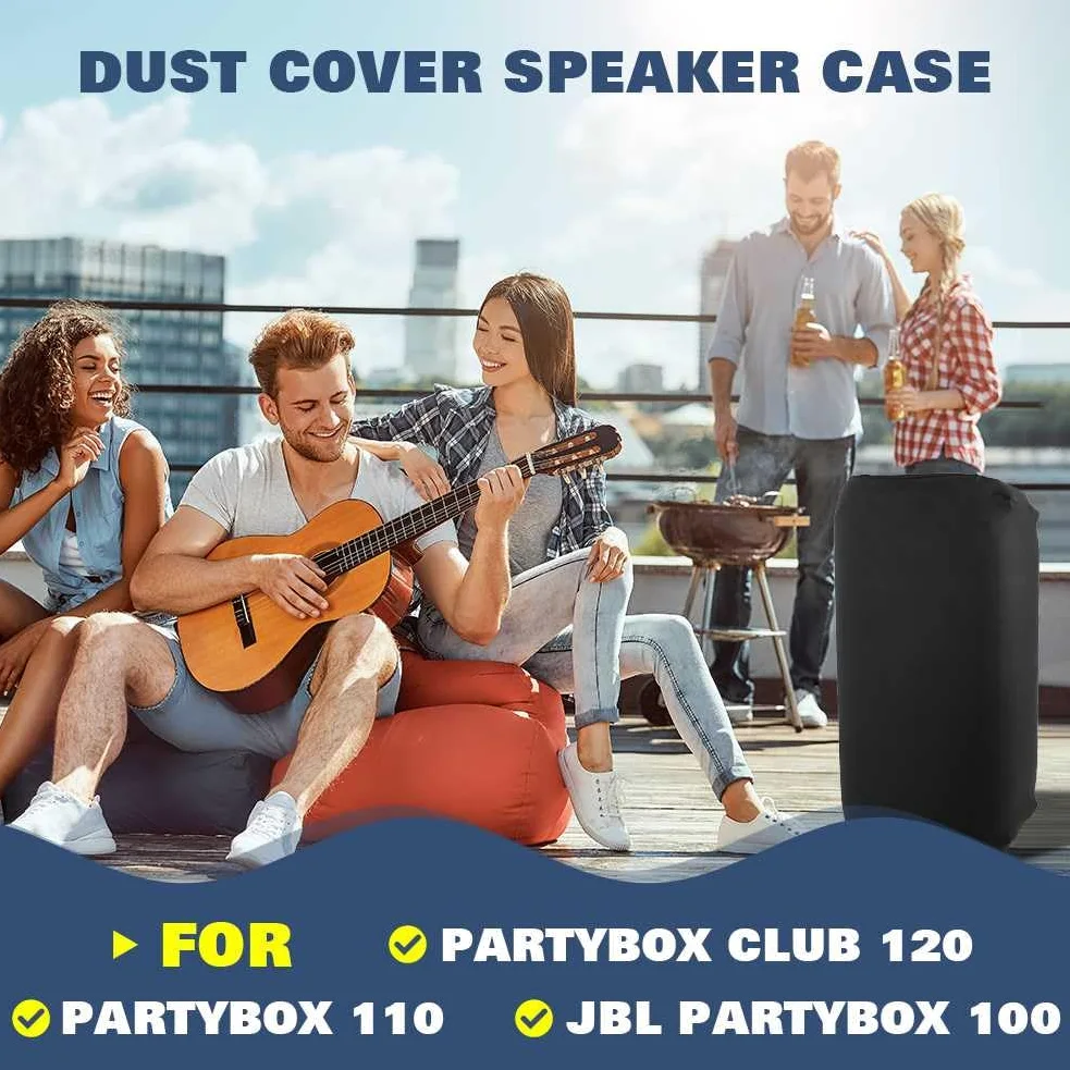 PartyBox 110 Etui na Głośnik, Pokrowiec Ochronny dla JBL Partybox 100/110/Partybox Club 120 Głośnik Przenośny na Imprezę, Miękka Elastyczna Rozciągliwa Pokrywa Ochronna Przed Pyłem