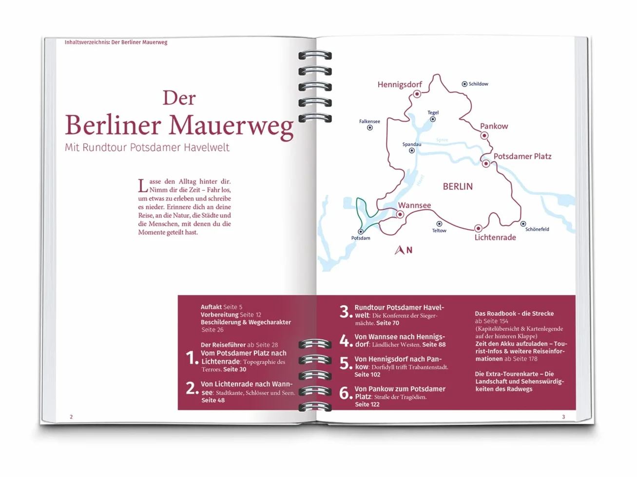 KOMPASS Radreiseführer Der Berliner Mauerweg: auf 164 Kilometern durch die bewegte Geschichte Berlins, mit Extra-Tourenkarte, Reiseführer und exakter Streckenbeschreibung: 6919