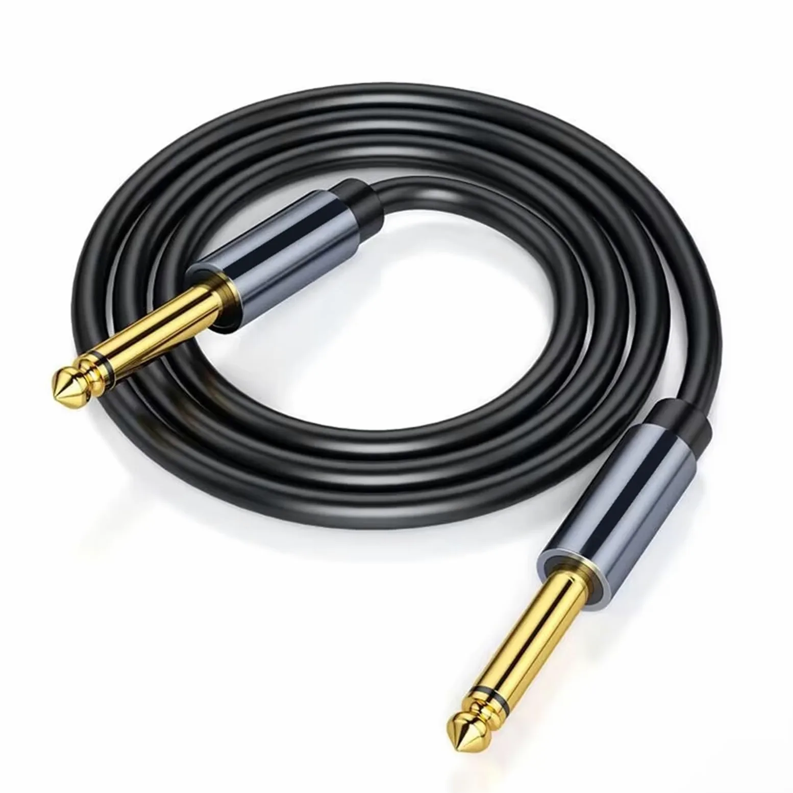 Przewód połączeniowy audio Kabel gitarowy 6,35 mm z męskiego na męskie, wzmacniacz miksujący głośniki, wiele rozmiarów(Ts and Trs,5m)