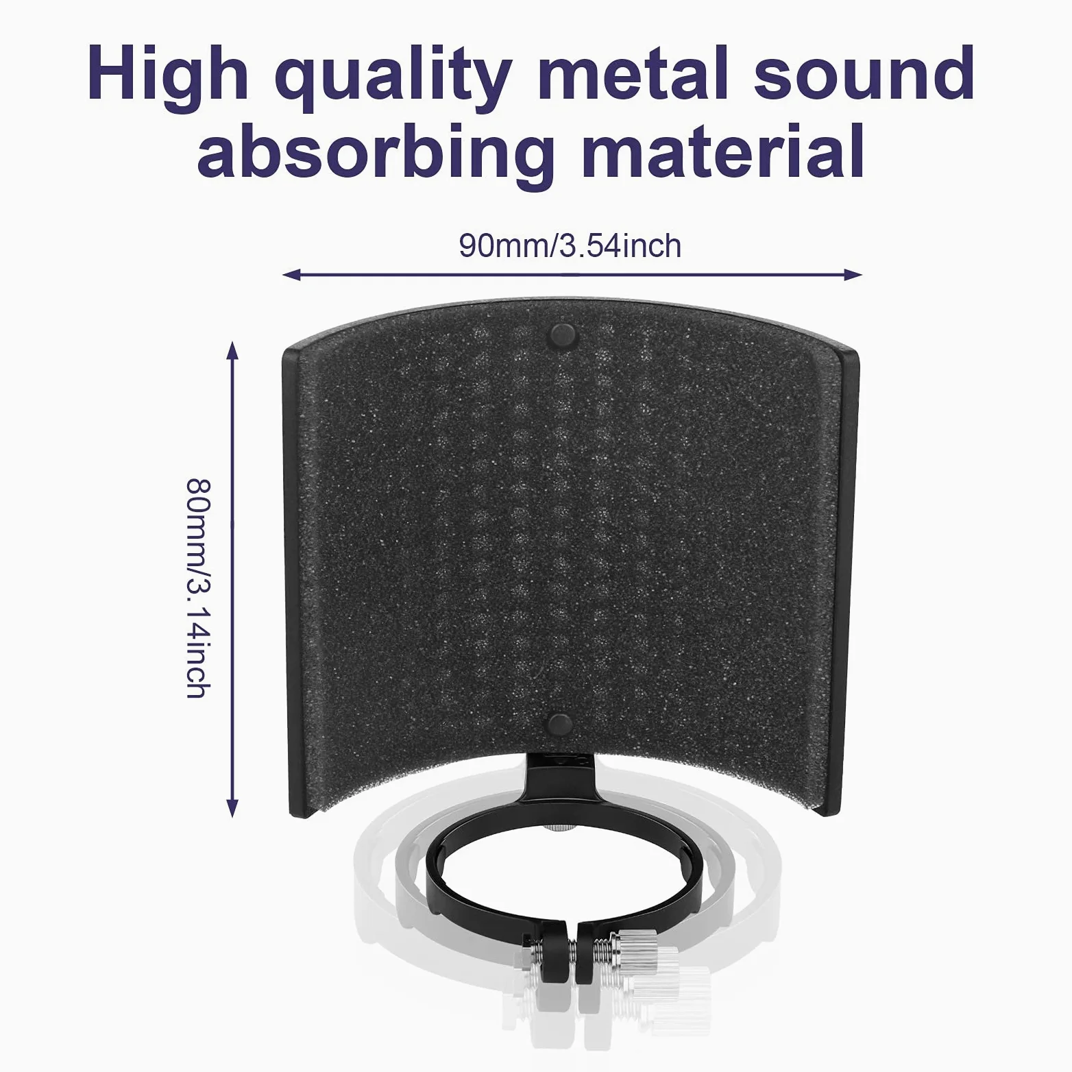 Microphone Pop Filter Shield Filter Screen Metal Mesh Three Layer Microphone Windscreen Cover for Microphones