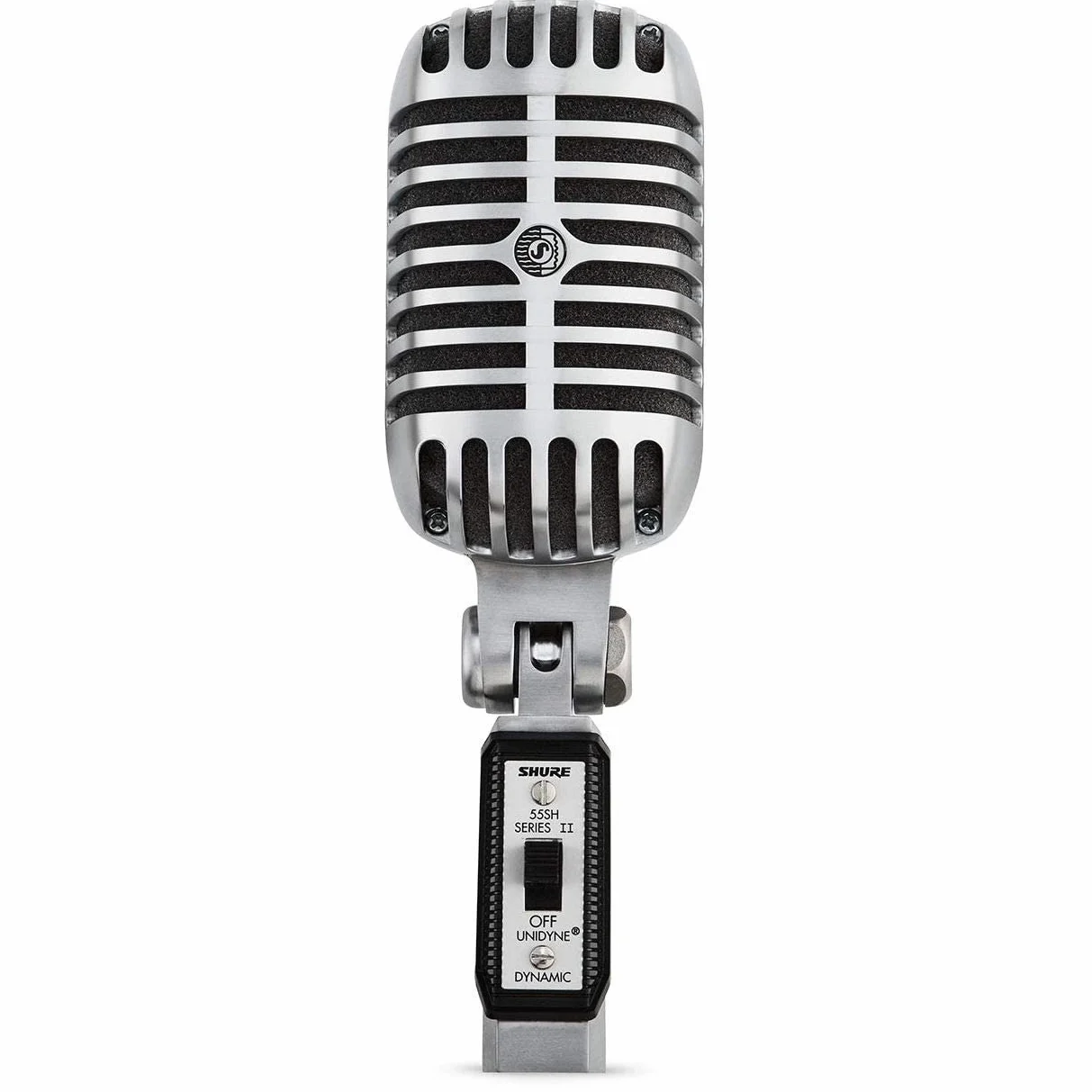 Shure 55sh Series II Iconic Unidyne Dynamiczny mikrofon wokalny, klasyczny, z kardioidalną charakterystyką kierunkową do występów na żywo, mikrofon z adapterem gwintu