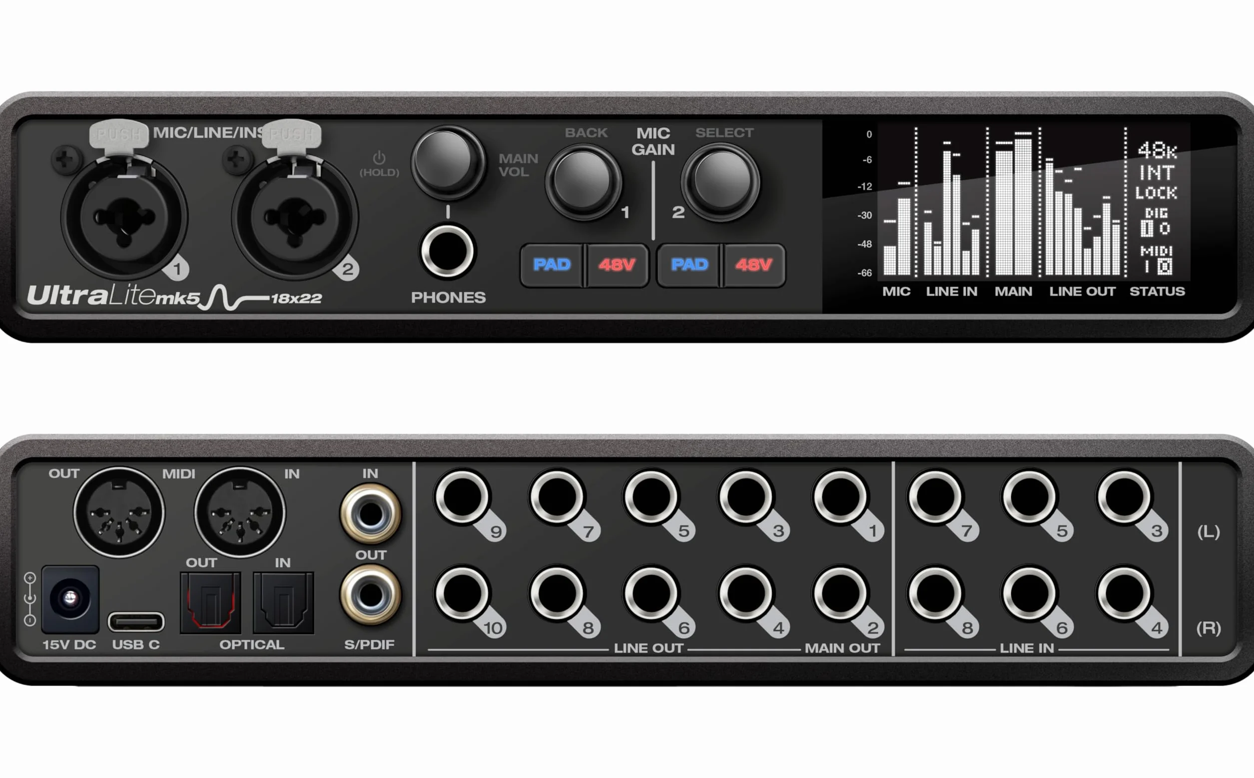 MOTU UltraLite MK5 interfejs audio USB, 18 wejść, 22 wyjścia