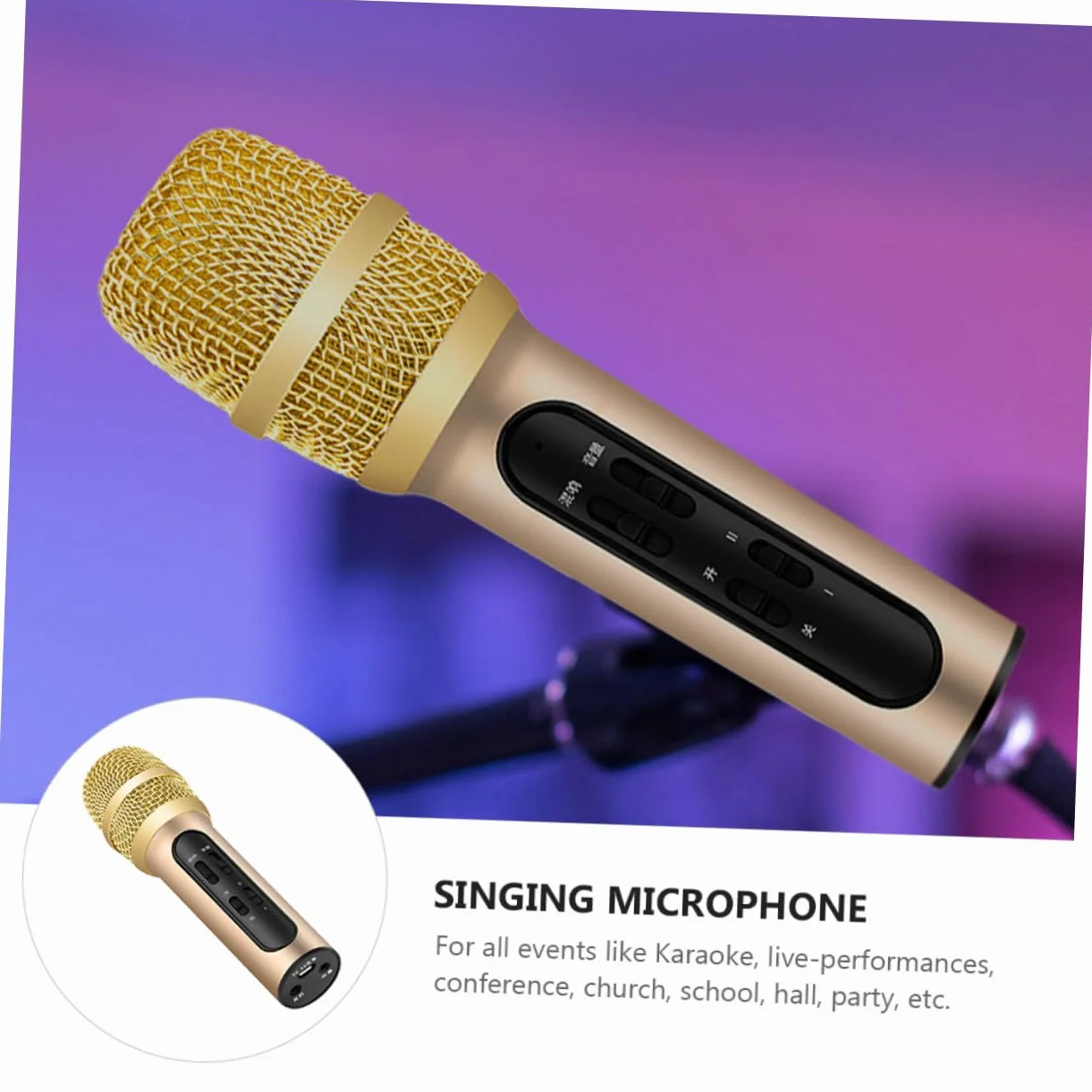 UPKOCH 1zestaw Mikrofon Do Śpiewania Ręczny Mikrofon Pojemnościowy Do Karaoke Kompatybilny z Ios Idealny Wesele i Konferencje