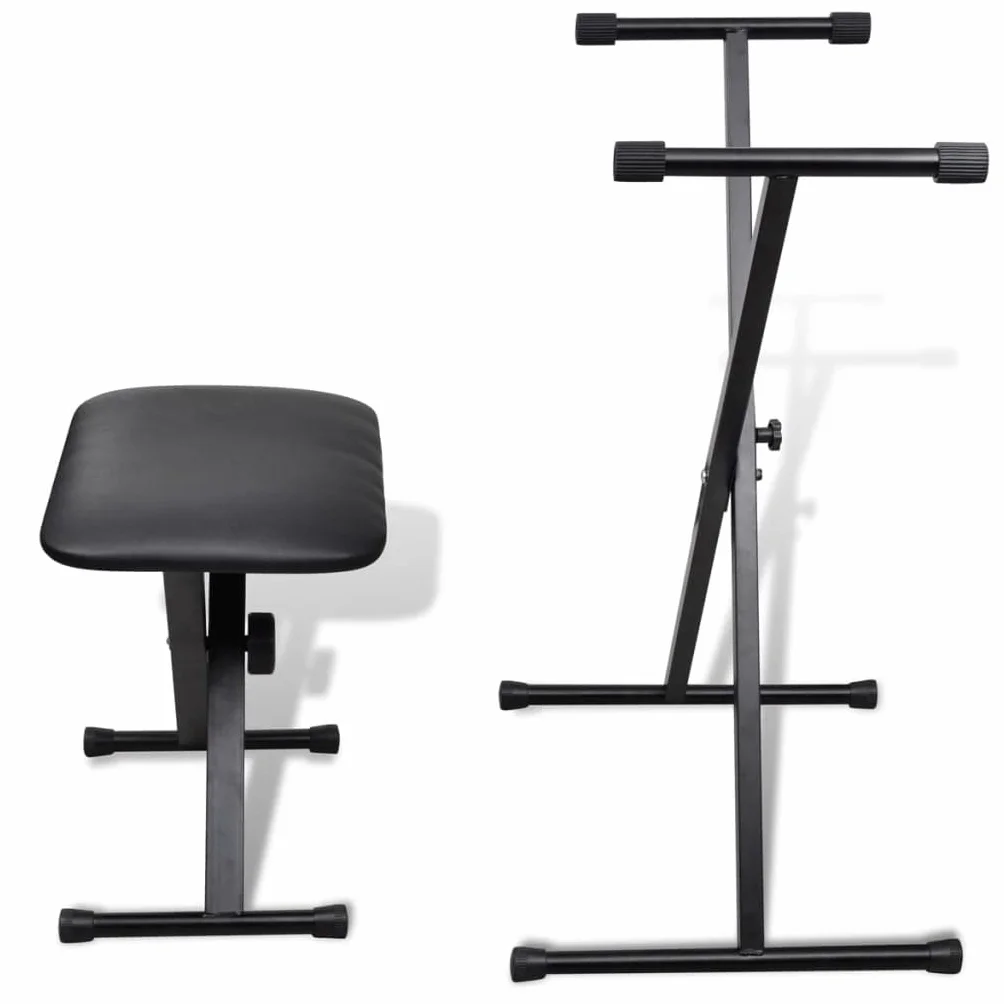 Regulowany statyw pod keyboard z taboretem