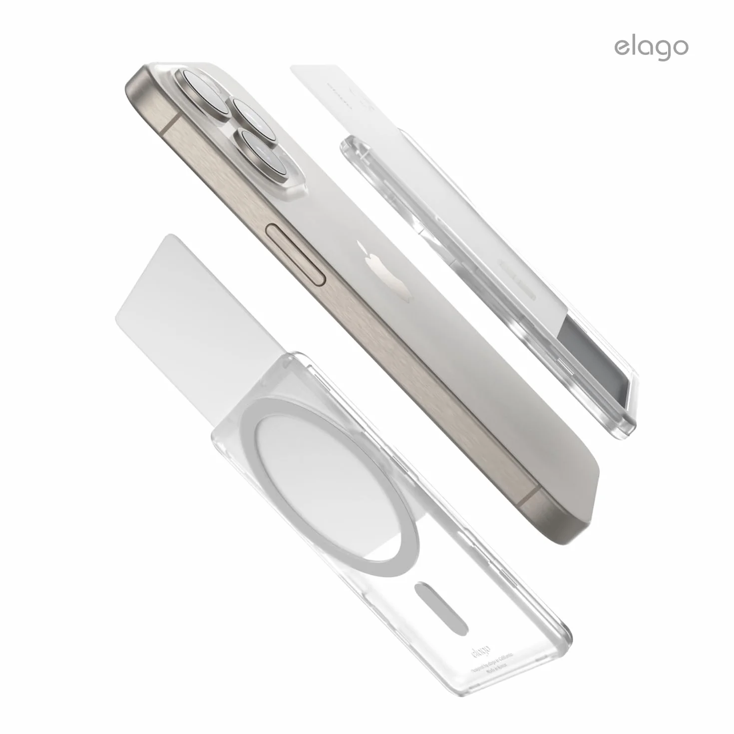 elago Przezroczyste magnetyczne etui na karty kompatybilne z MagSafe dla iPhone 17/16/15/14/13/12 Series - bezpieczny portfel na telefon, trwała konstrukcja PC, ochrona przed uszkodzeniami