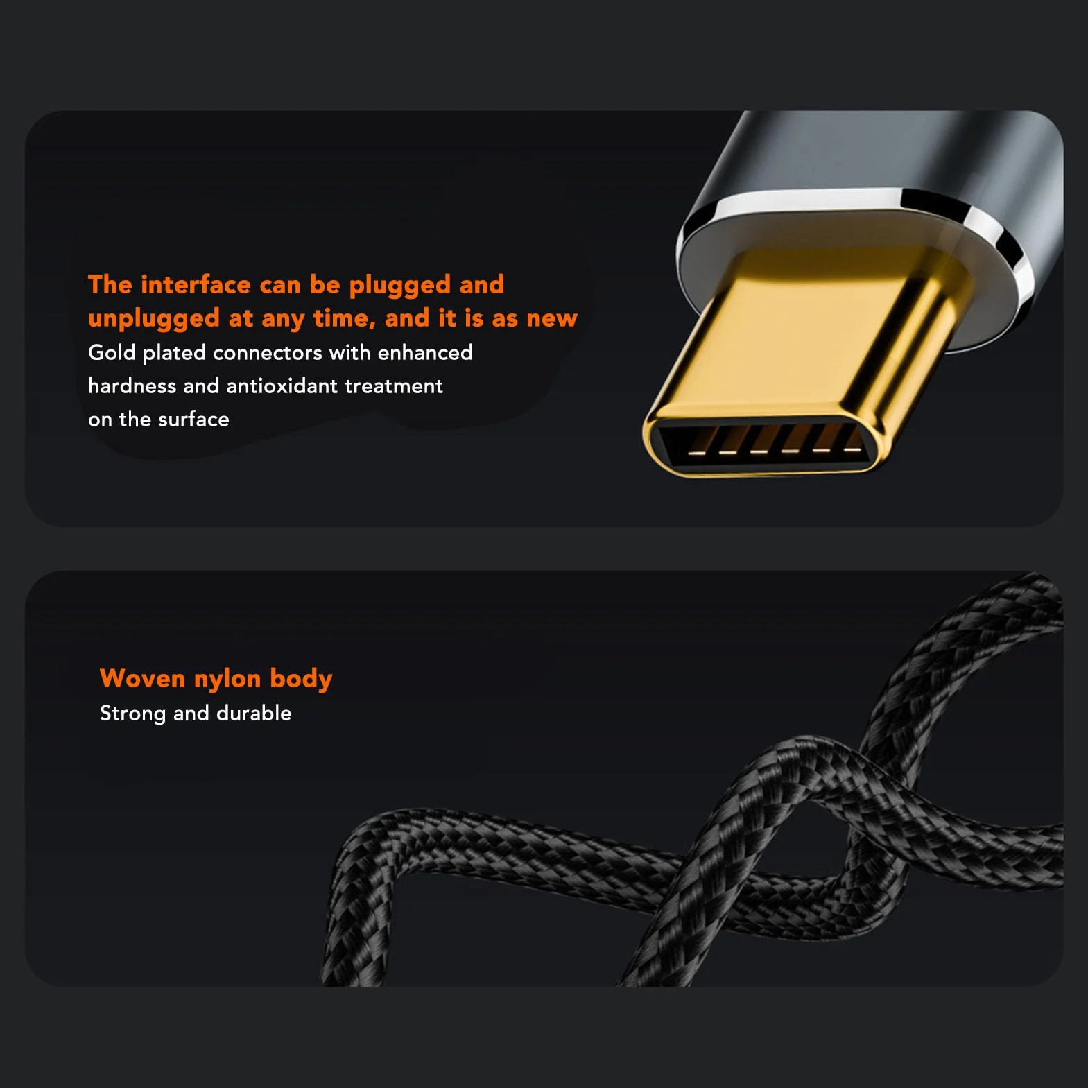 Kabel Przedłużający Typu C, Kabel Danych USB3.2 Gen2 10 Gb/s 4K 60 Hz Kabel Danych Typu C do Typu C Obsługuje Słuchawki z Ekranem Projekcyjnym OTG (50cm)