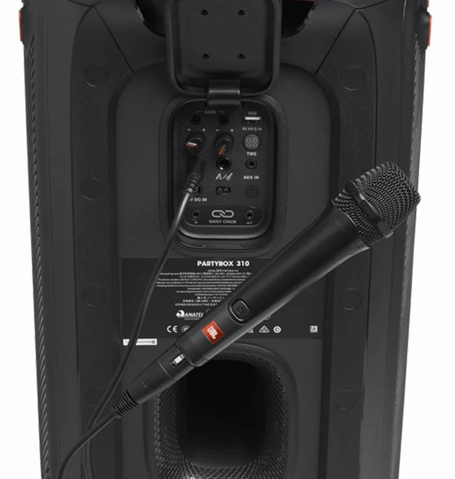 JBL PBM100 Wired Microphone, Przewodowy dynamiczny mikrofon wokalny z kablem, wysoka czułość dźwięku, adapter złącza 6,3 mm na jack 3,5 mm