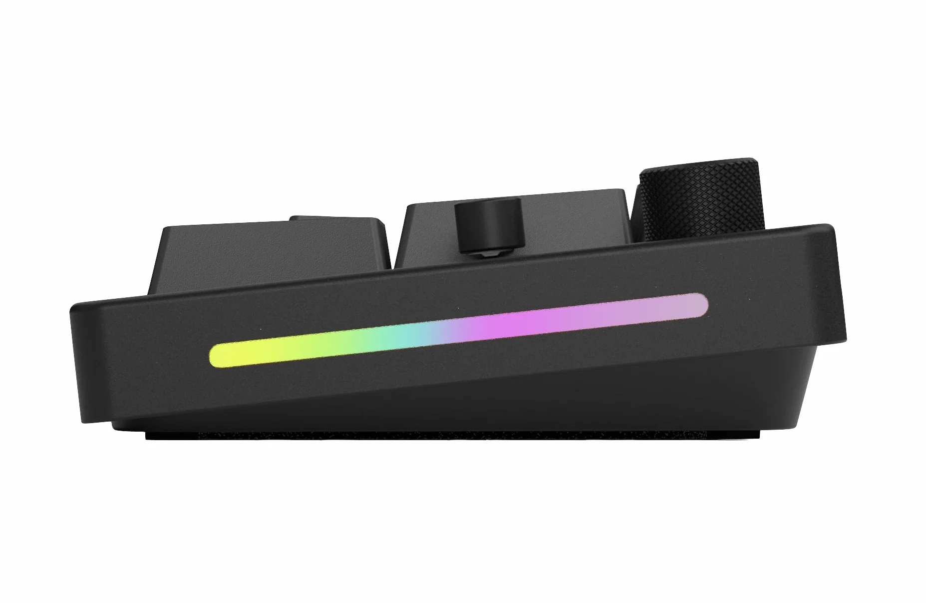 Glorious Gaming GMMK – przewodowo lub bezprzewodowo (Bluetooth), aluminium, suwak do konfiguracji i gałka do obrotów, RGB, 18x ABS doubleshoot – Czarny
