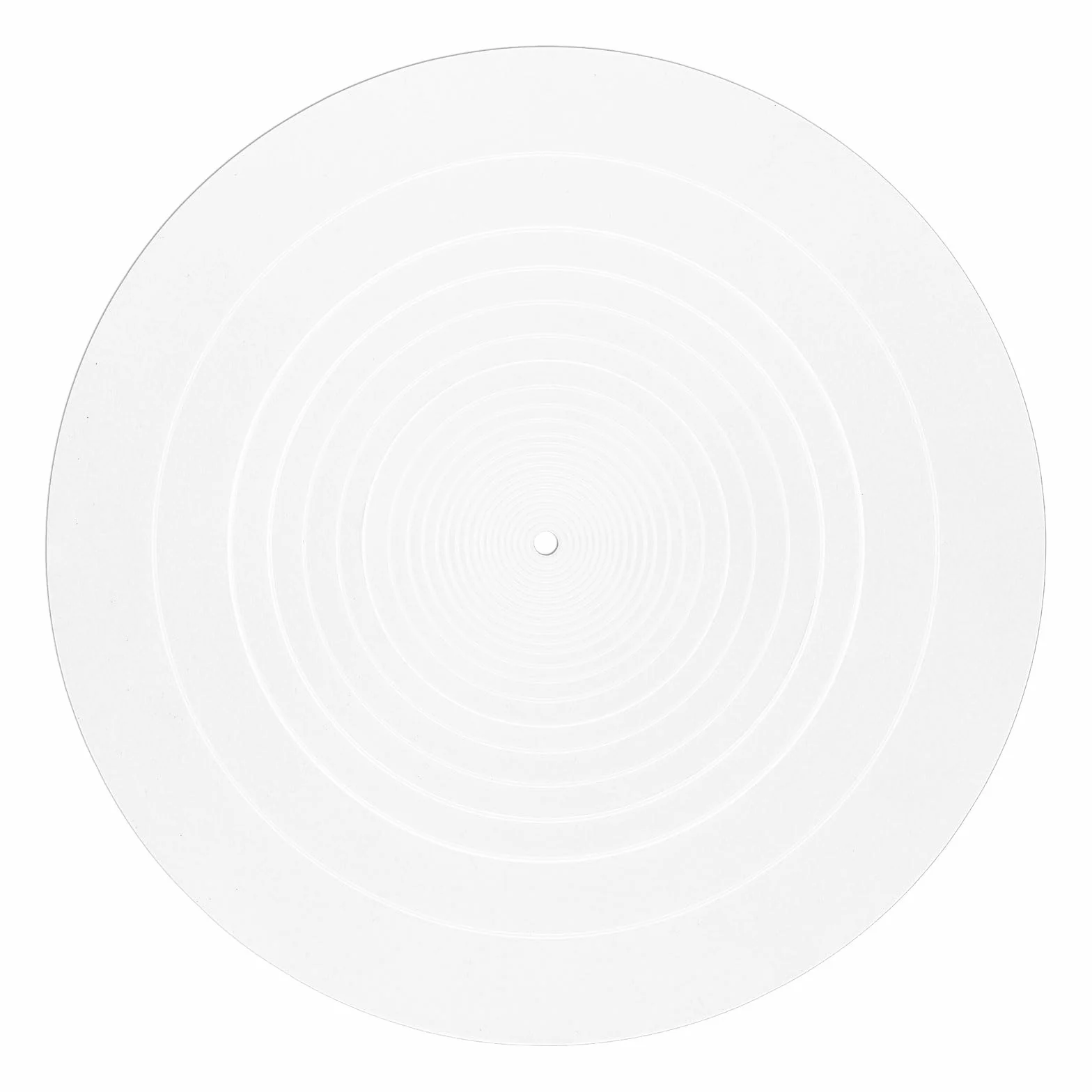 Mata Pod Talerz Gramofonu, Silikonowa Mata Pod Gramofon o Srednicy 30 cm Antystatyczna Antyposlizgowa Mata do Gramofonu do Wymiennej Maty do Plyty Winylowej (Bialy)