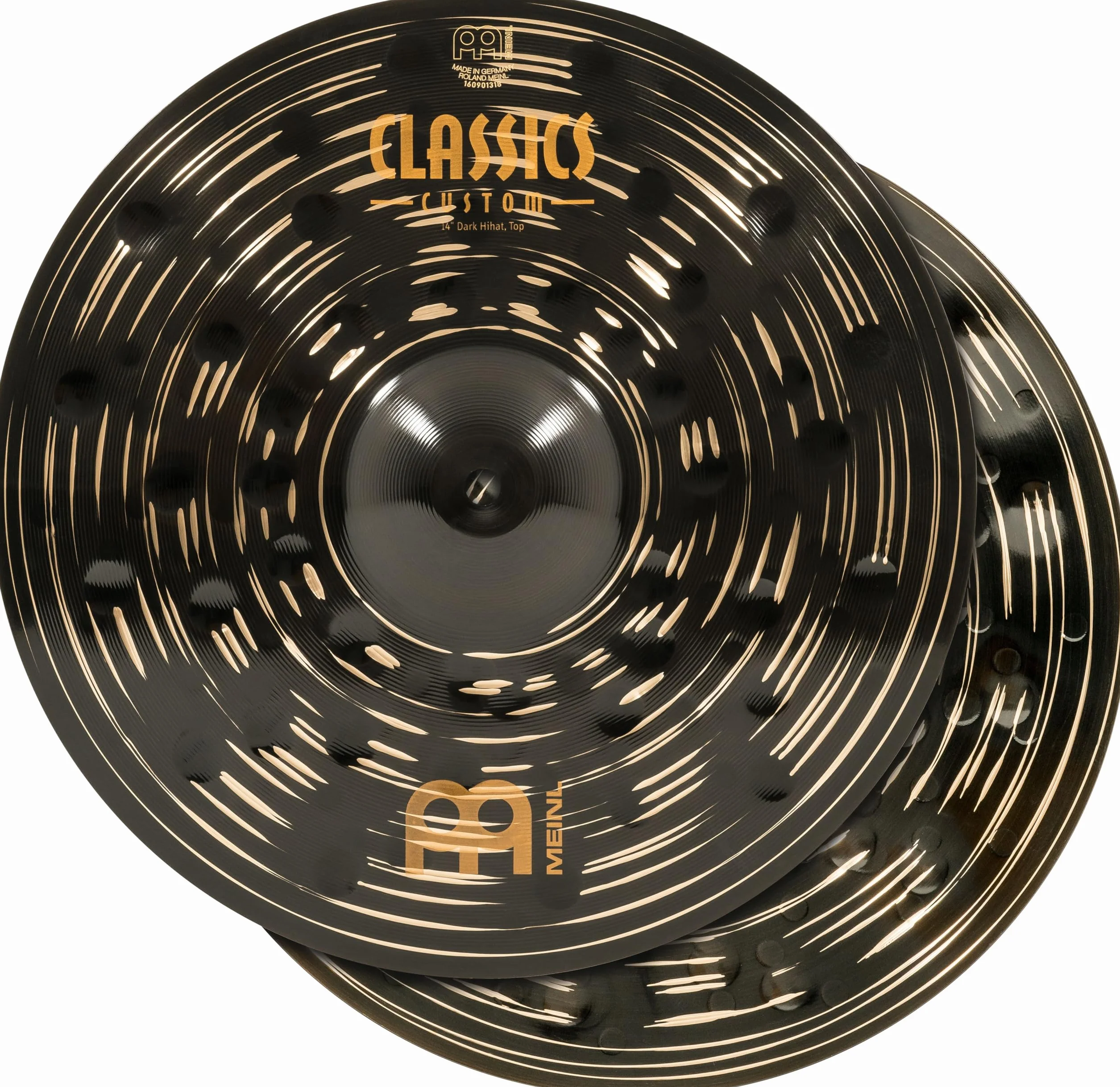 Meinl Cymbals CC14DAH ciemne klasyki niestandardowe 14 cali (35,6 cm) talerze Hi-Hat (para)