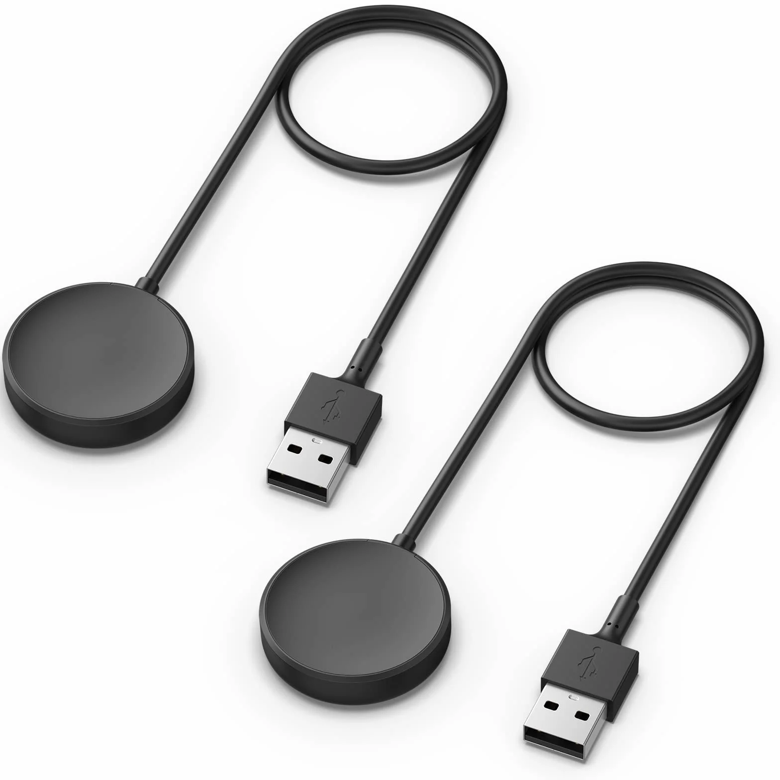 Oumida Kabel do ładowania do Samsung Galaxy Watch 3/4/5/6/7/Active/FE/Ultra, ładowarka USB, kabel do ładowania Charger Cable Dock do Samsung Watch 4/3/5/6/7/FE/Ultra/Active (czarny x 2)
