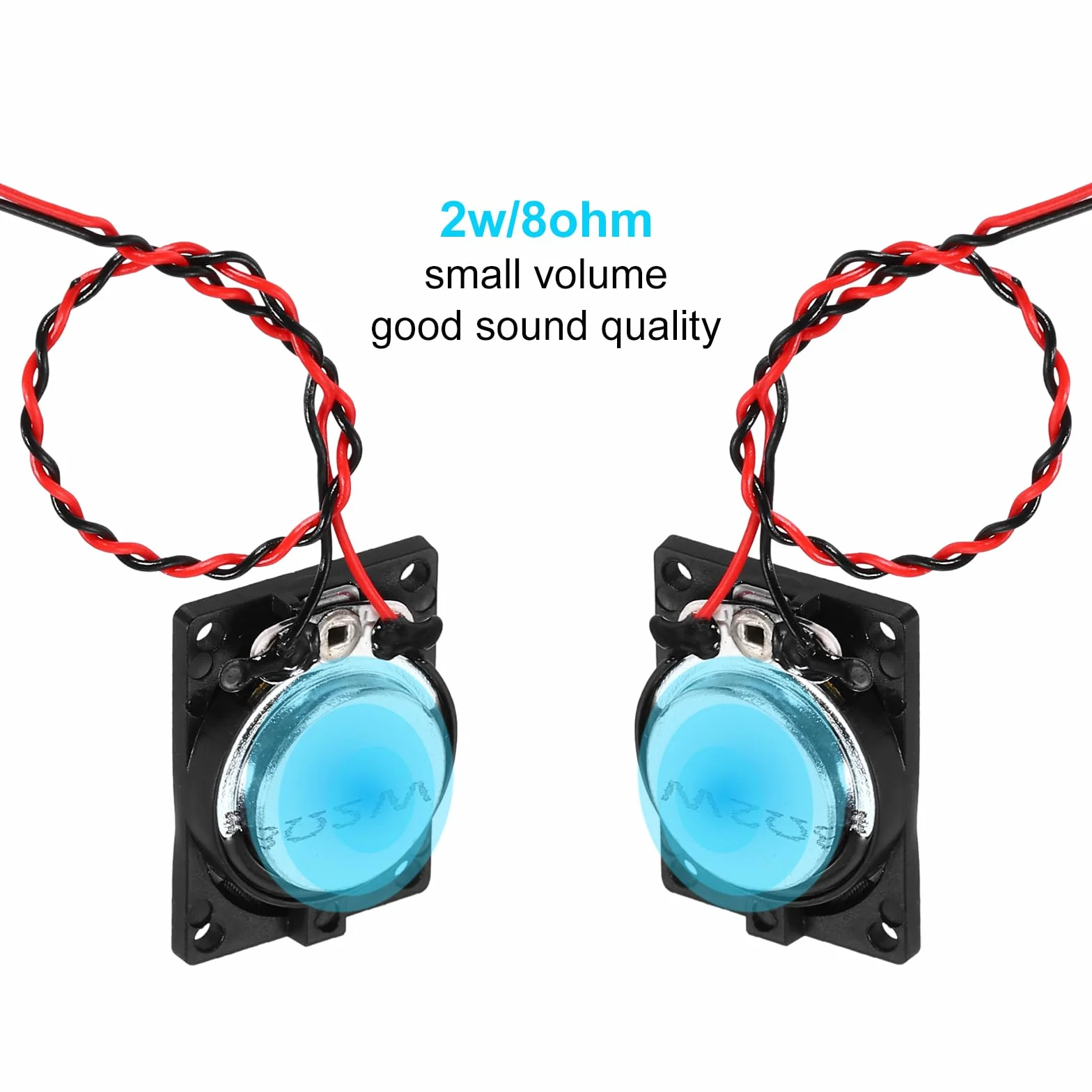 QUARKZMAN 8 sztuk 2 W 8 Ohm małe głośniki metalowa okrągła metalowa obudowa wewnętrzny magnetyczny głośnik mini DVD EVD przenośny multimedialny samochód reklamowy